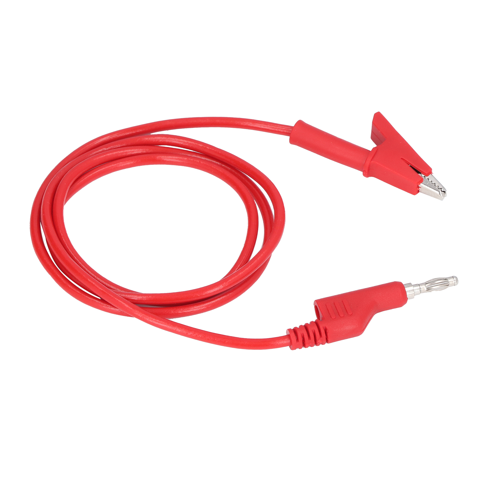 Krokodilklemmen-prüfleitungen Mit Bananenstecker, Flexibles Kabel Für Elektrische Prüfungen J.70035‐1 4mmrot