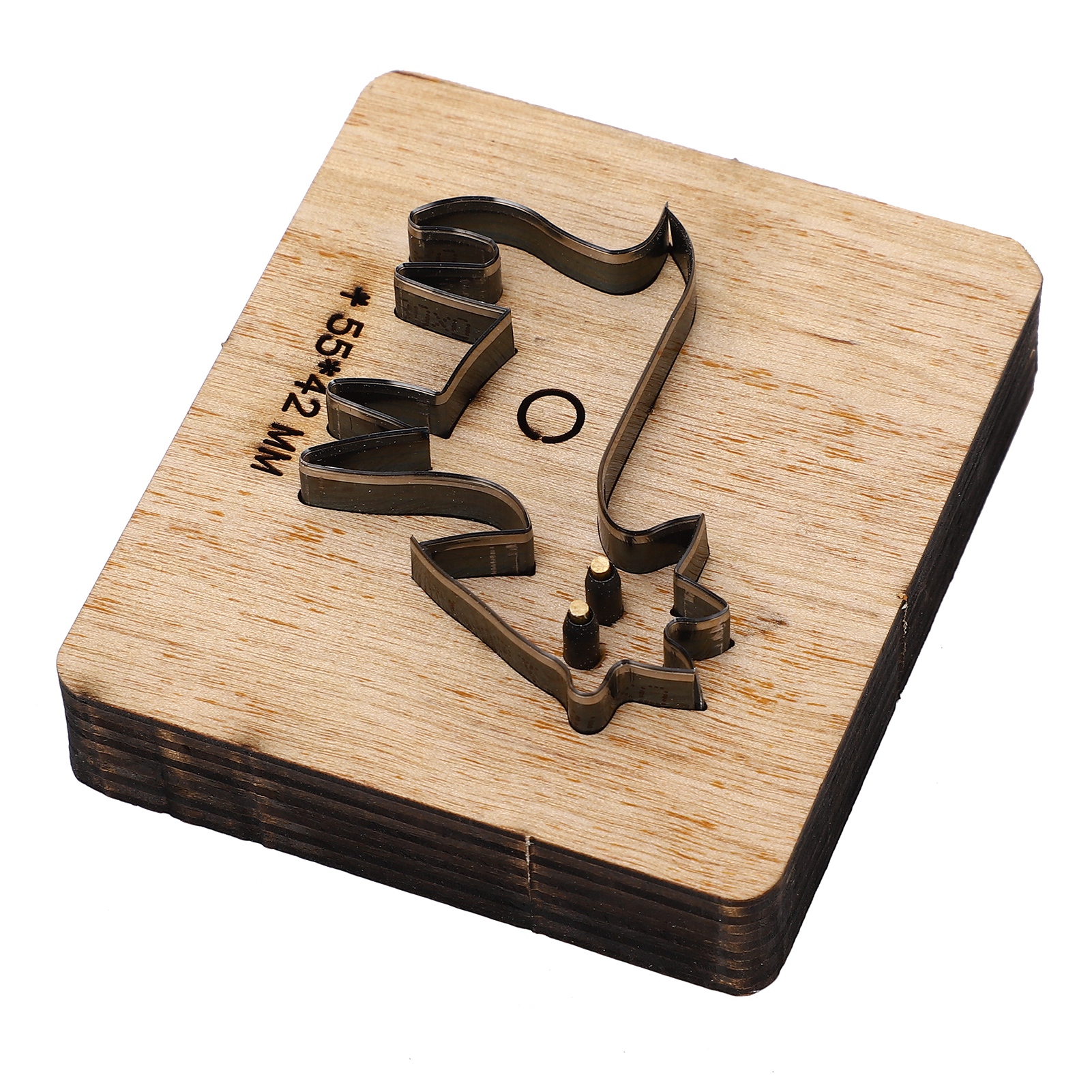 Stanzform In Schafform Mit Holzsockel, Stempelform Aus Legiertem Stahl Und Leder Für Diy-bastelarbeiten