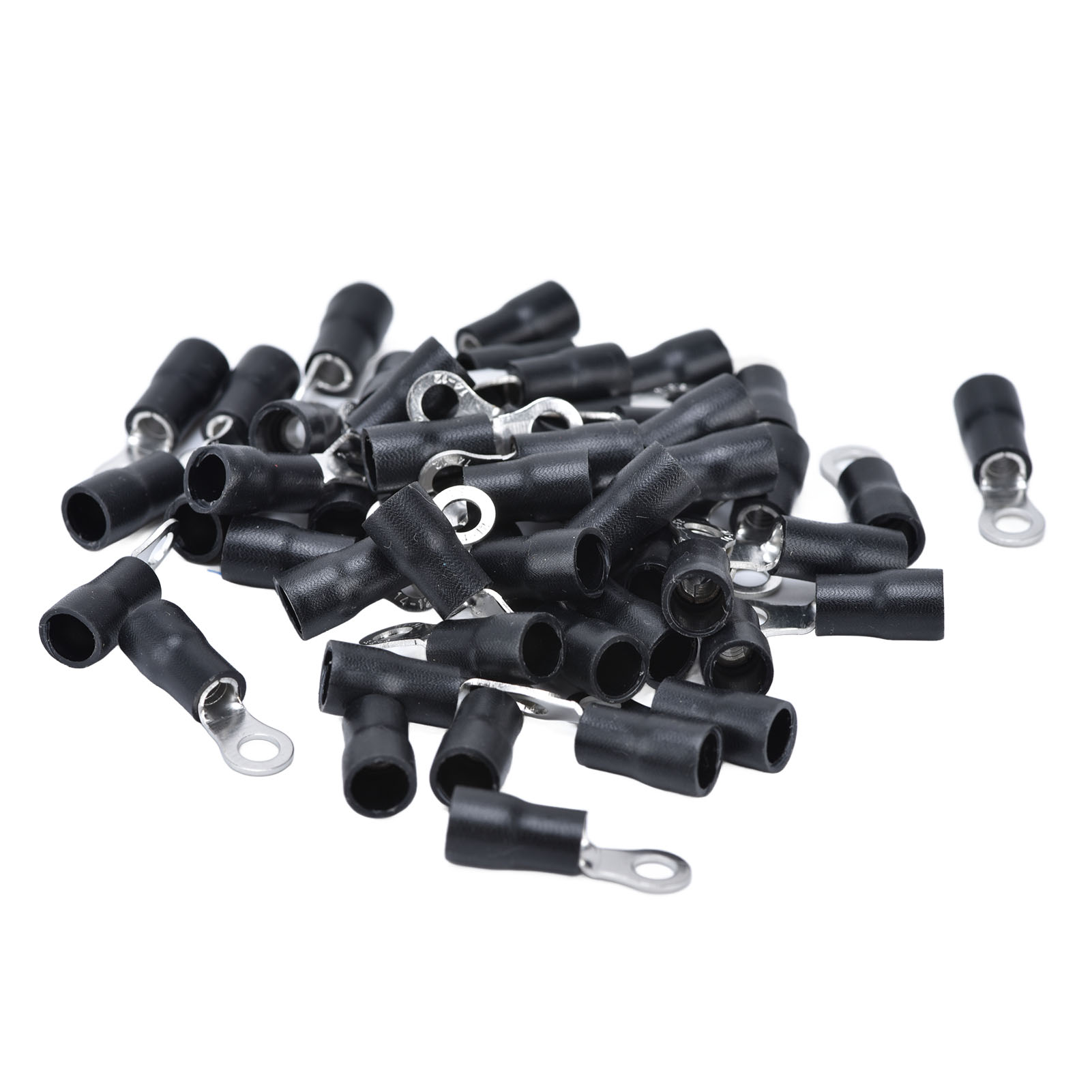 50-teiliges Ringkabelschuh-set Awg14-12, Isolierte Crimp-drahtverbinder Für Geräte