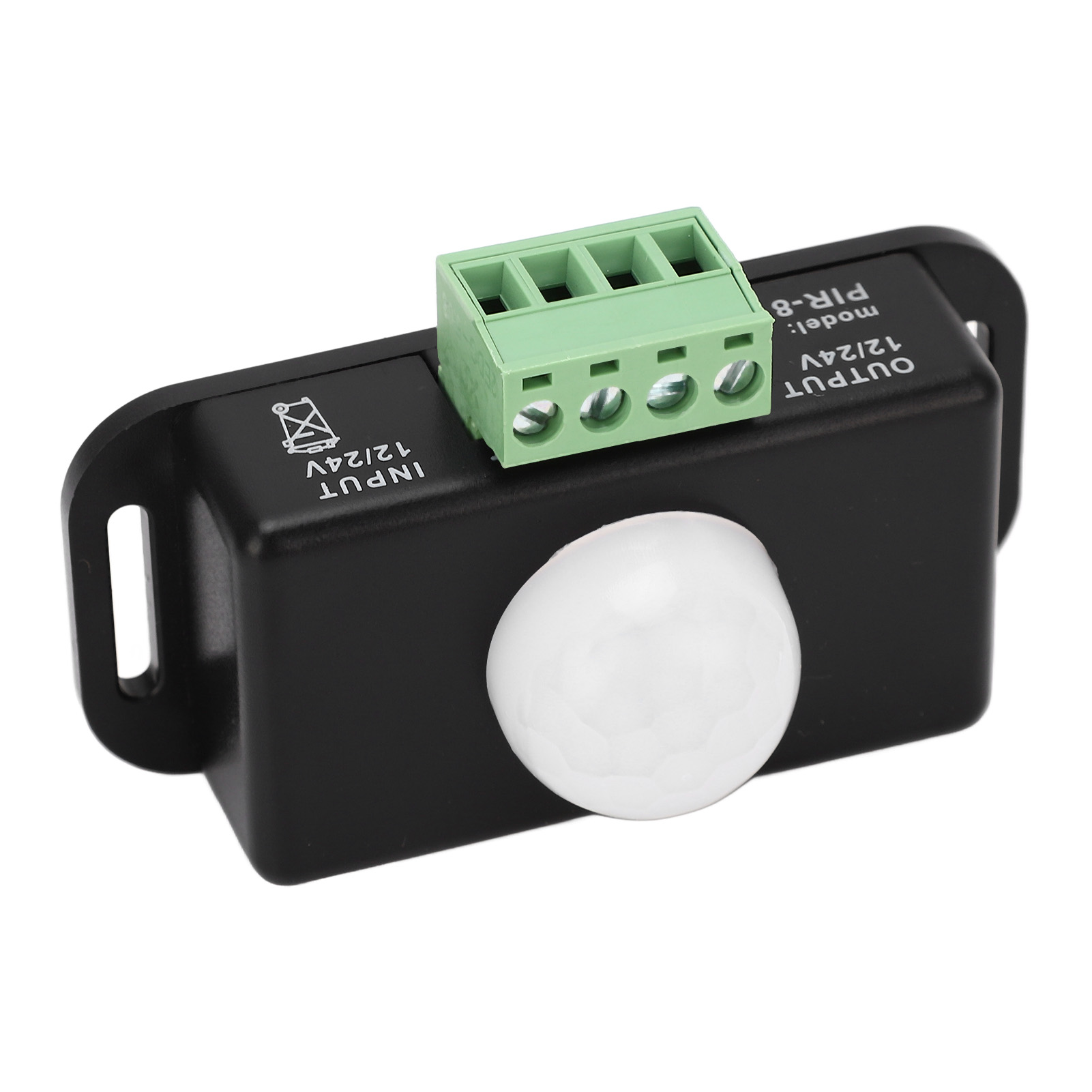 Infrarot-bewegungsmelder Mit Einstellbarer Verzögerungszeit, 6 A, 12–24 V, Schwarz