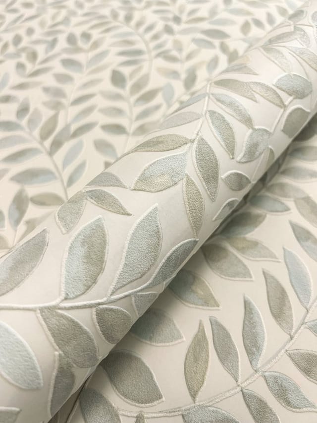 Newroom Vliestapete Ambra Beige Blätter Natur Strukturiert FSC®