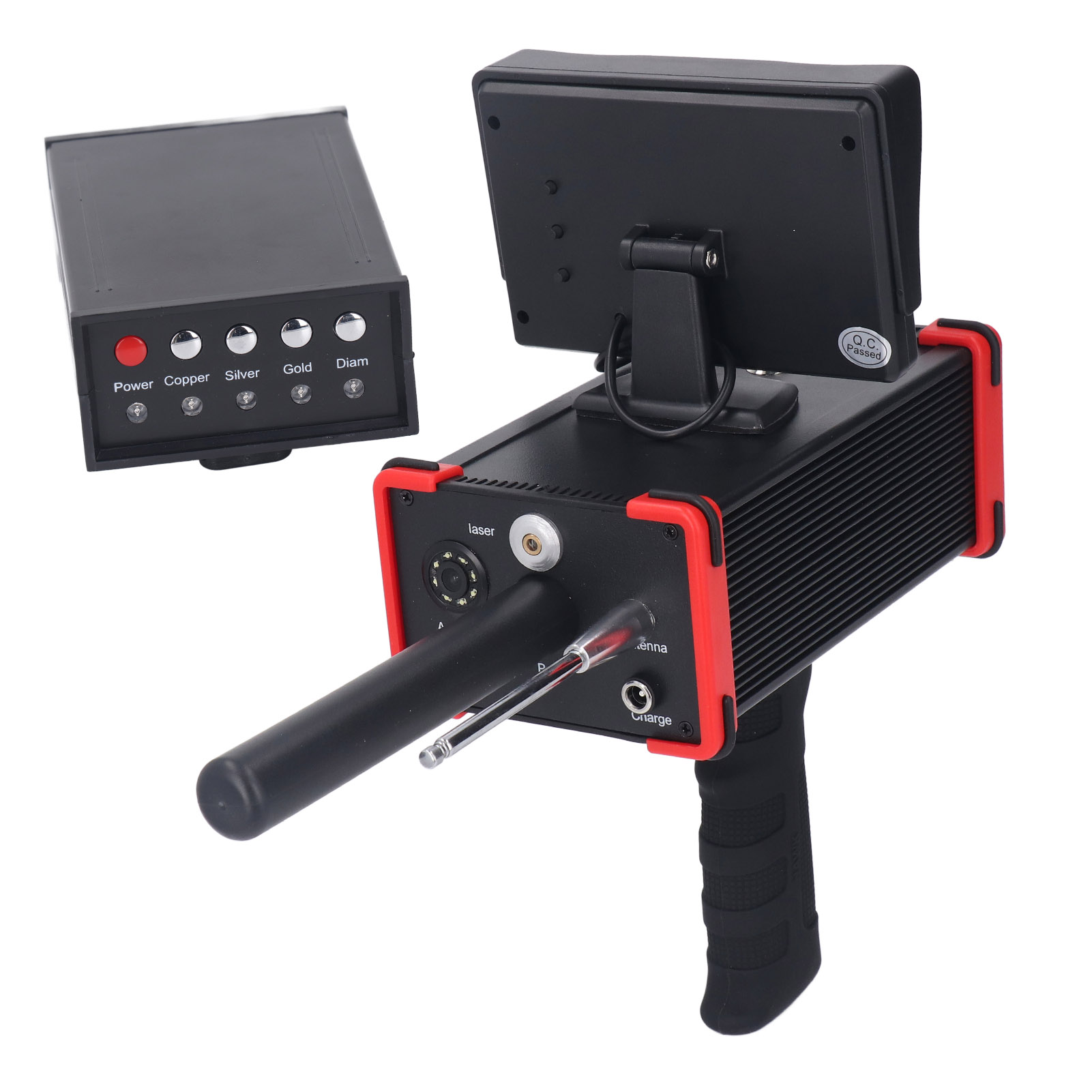 Metalldetektor Mit Hd-lcd-bildschirm, Einstellbarer Tiefenschärfe, Farb-nachtsicht, 100–240 V Wechselstrom, Eu-stecker