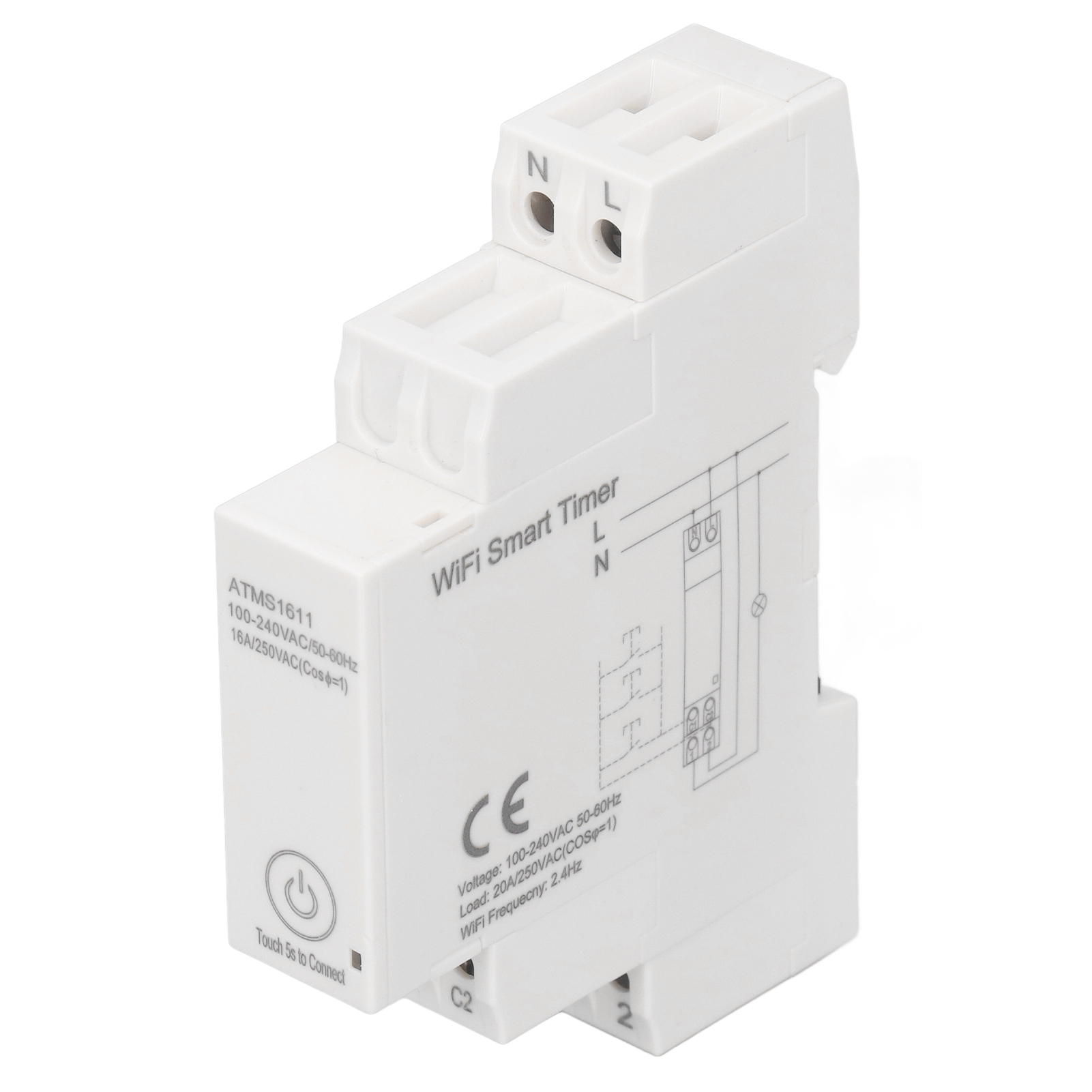 Intelligenter Energiemonitor Mit Schalter, Sicherung, Zähler, Zeitschaltuhr Und Fernbedienung Zur Messung Des Stromverbrauchs (100–240 V Wechselstrom).