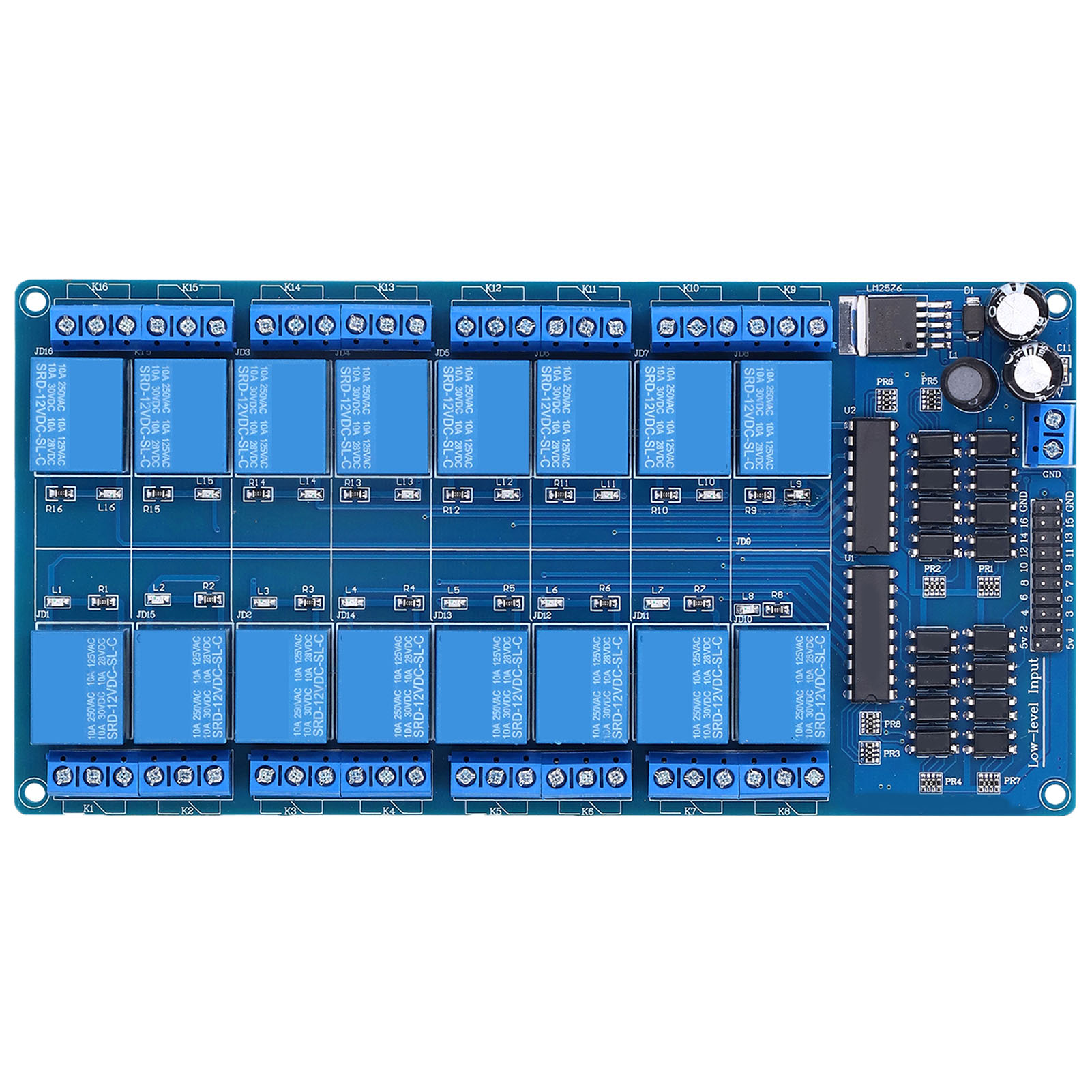 16-kanal-relaismodul Mit Hoher Genauigkeit, 12 V, Rj45-schnittstelle Für Industrieanlagen Und Haushaltsgeräte
