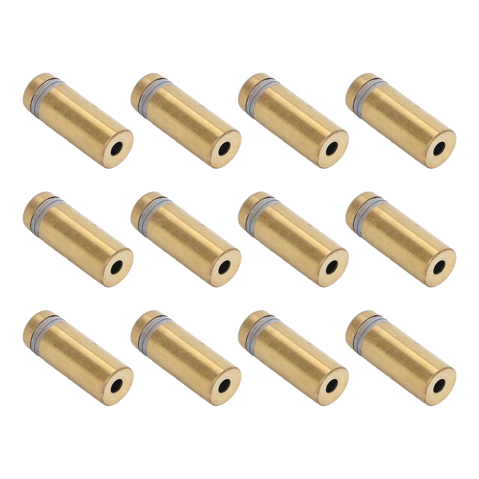 12 Stück Abstandsschrauben Aus Edelstahl, Galvanisiert, Gebürstetes Gold, Werbenägel Für Acryl-trägerplatten, 12 X 30 Mm