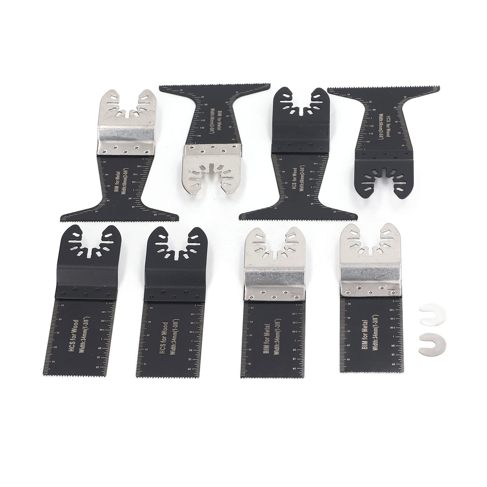 10-teiliges Set Oszillierender Sägeblätter Mit Schnellwechselsystem, Universell Einsetzbar Für Holz, Metall Und Kunststoff (34 Mm Bis 68 Mm).