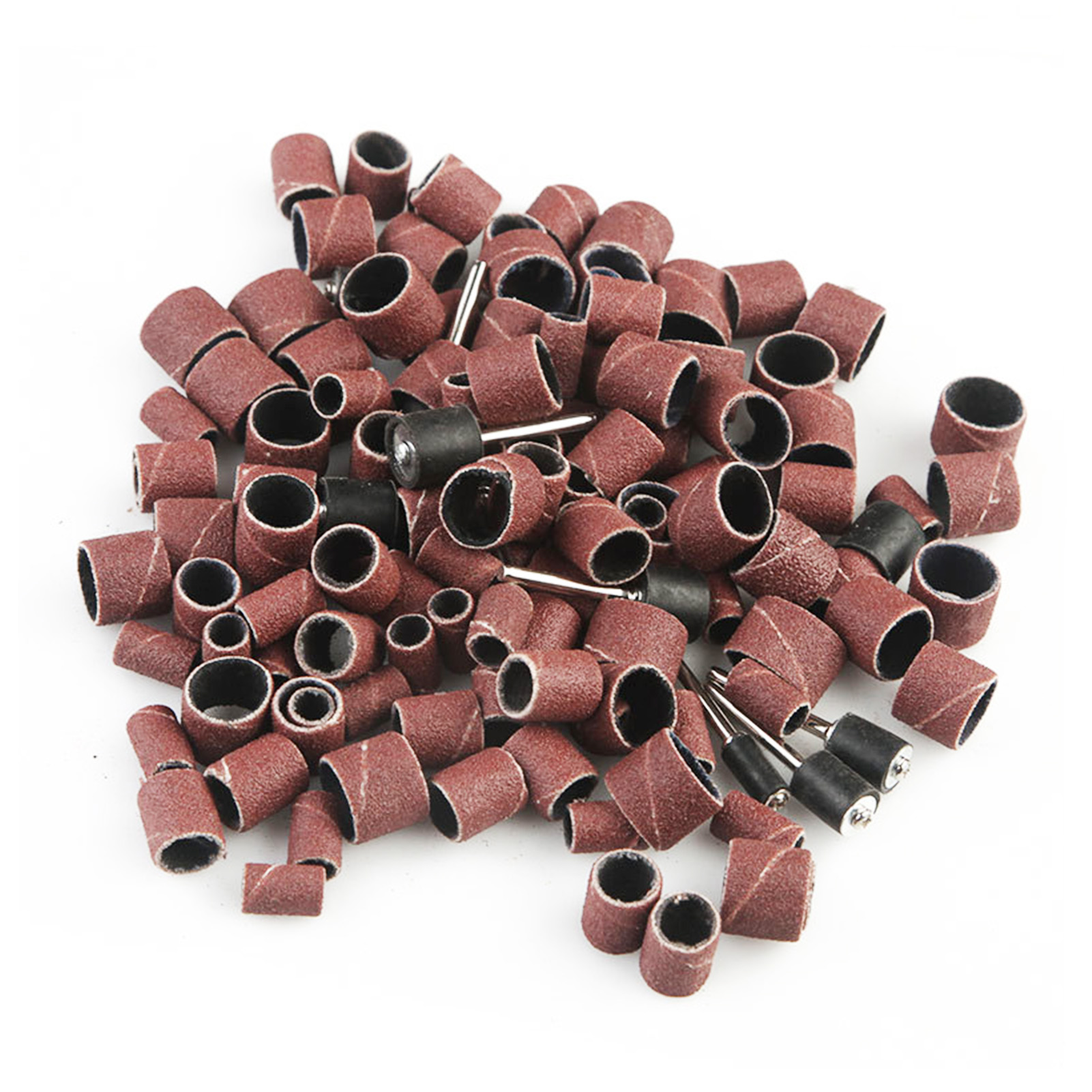 Schleiftrommel-set, 120-teilig (schleifbänder 1/2", 3/8", 1/4"), 12 Trommeldorne Für Nagelbohrer