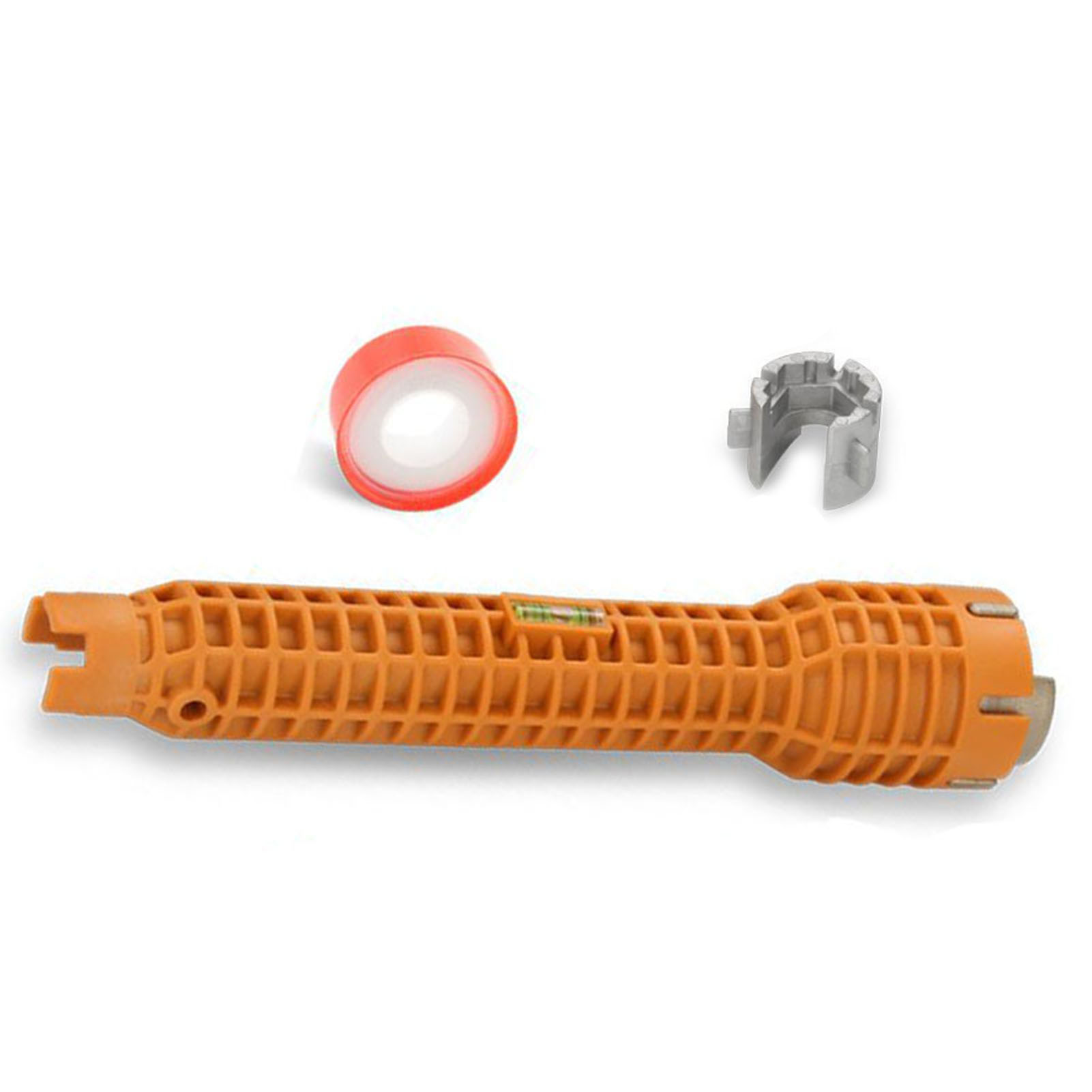 Multifunktionales Armaturen-montagewerkzeug Mit Rutschfestem Abs-griff Und Stahl-armaturenschlüssel Inklusive Ptfe-band Für Einseitige Sanitärinstallationen