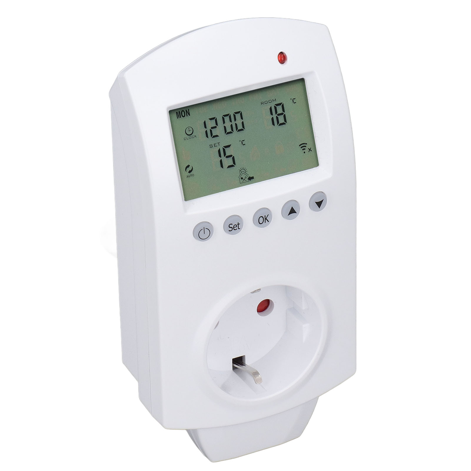Intelligenter Wlan-temperaturregler Mit Lcd-display, Reptilienthermostat Für Gewächshäuser, Eu-stecker, 230 V Ac