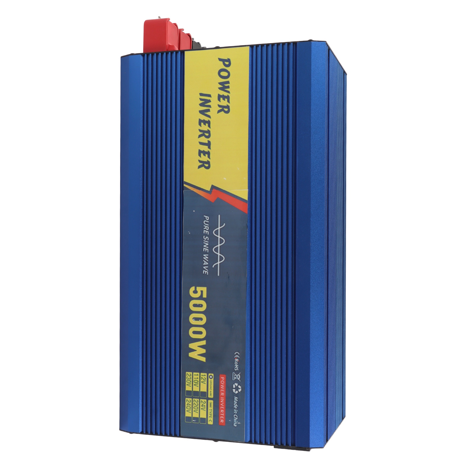 Reiner Sinus-wechselrichter 5000w Mit Zwei Usb-anschlüssen (typ C) Und Schnellladefunktion Für Kfz-solaranlagen (dc 12v Auf Ac 230v)