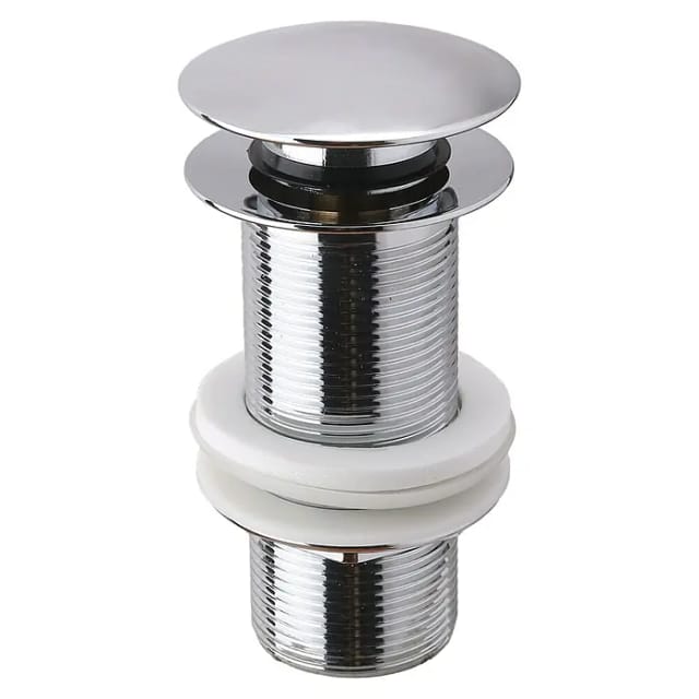 Sanpre Push-Ventil für Wasserablauf Chrom Glänzend 10 cm 1 1/4 Zoll
