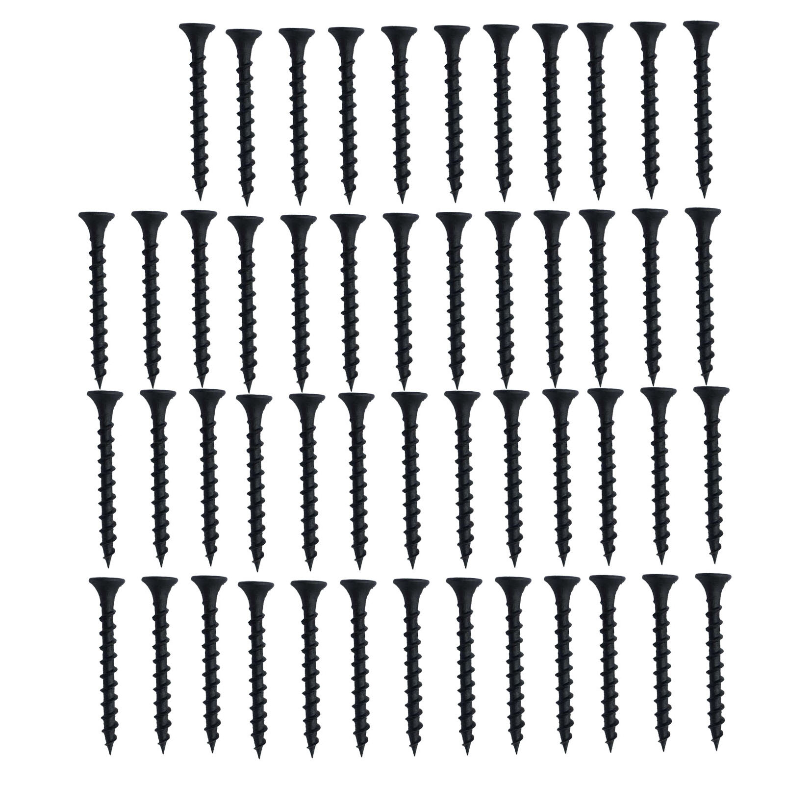 50-teiliges Set Blauer Selbstschneidender Schrauben Aus Federstahl Mit Grobgewinde, Möbelschrauben-set, 6 X 1-1/2 Zoll
