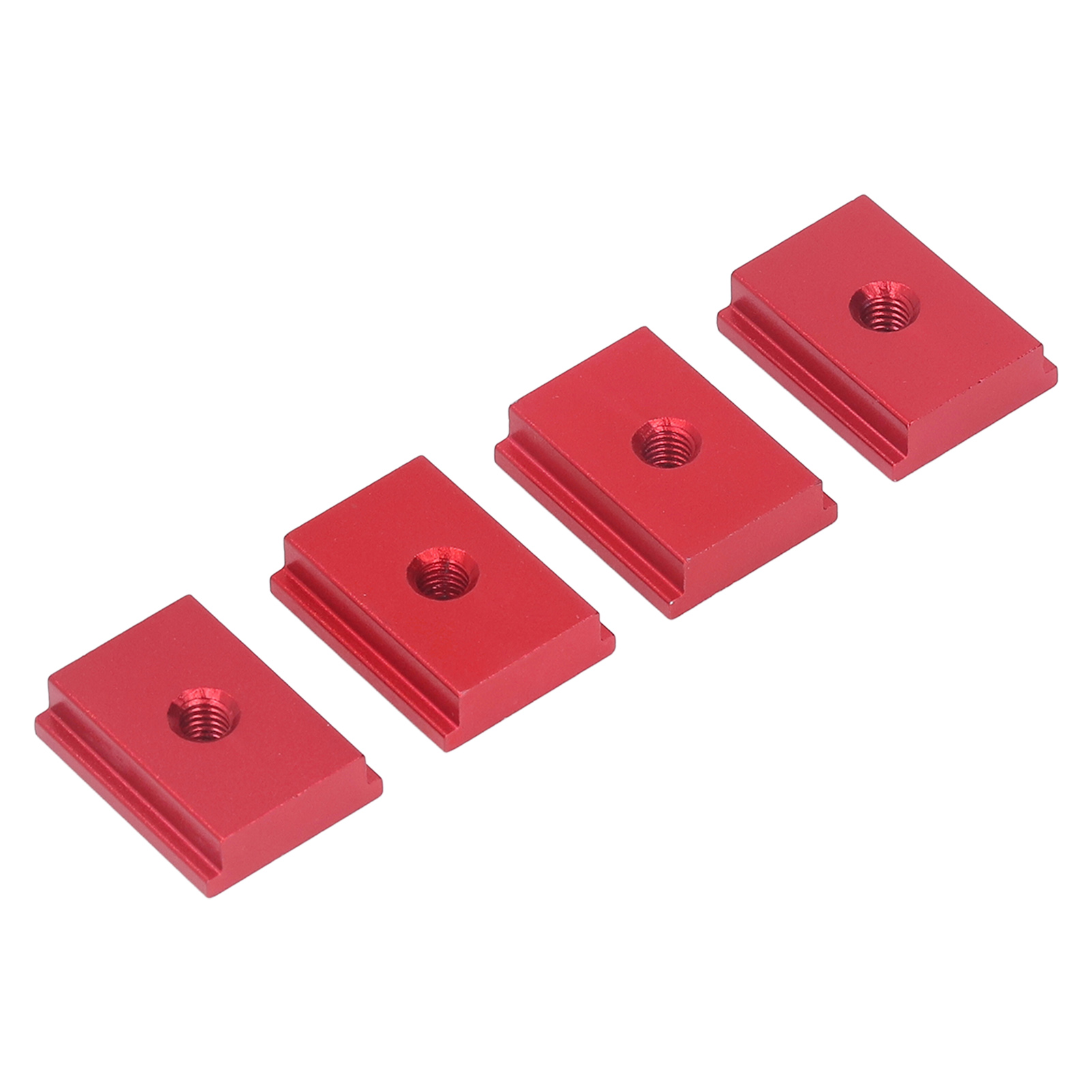 4 Stück Gleitnutmuttern Typ T Aus Aluminiumlegierung Für Die Holzbearbeitung, Linearführungsteile Der Serie 30, M6, Rot