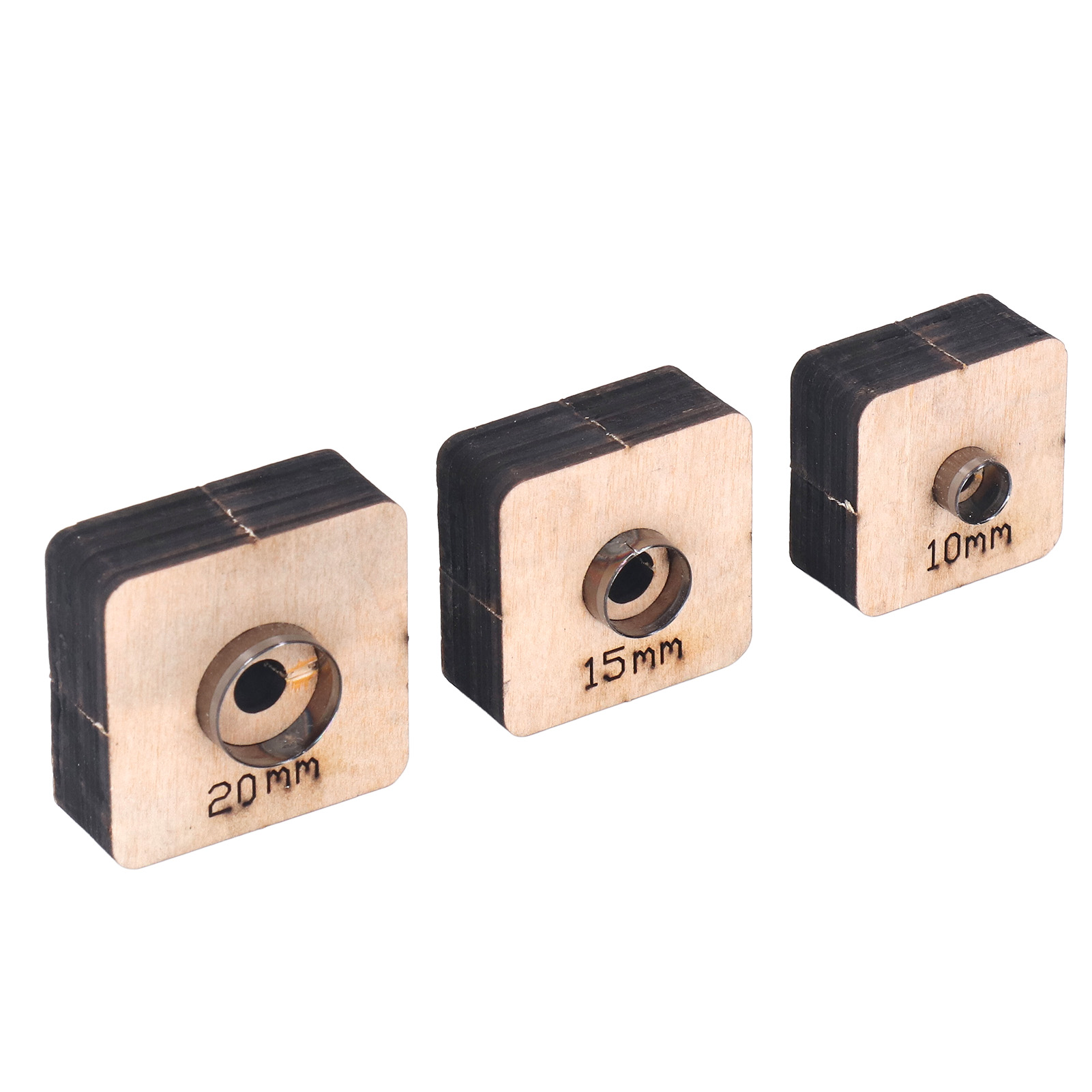 3-teiliges Set Kreisstanzformen Mit Holzplatte, Metallstanzformen Für Leder Und Stoff, 10 Mm, 15 Mm, 20 Mm