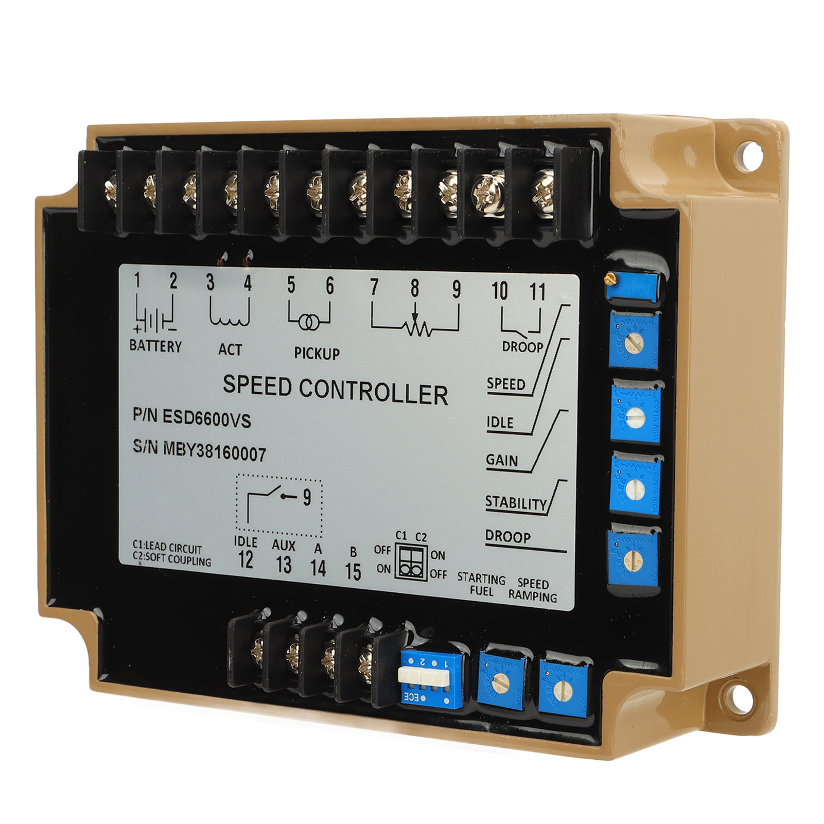Elektronischer Drehzahlregler Esd6600vs Mit Verpolungsschutz Für Generatoren (12–24 V Dc)