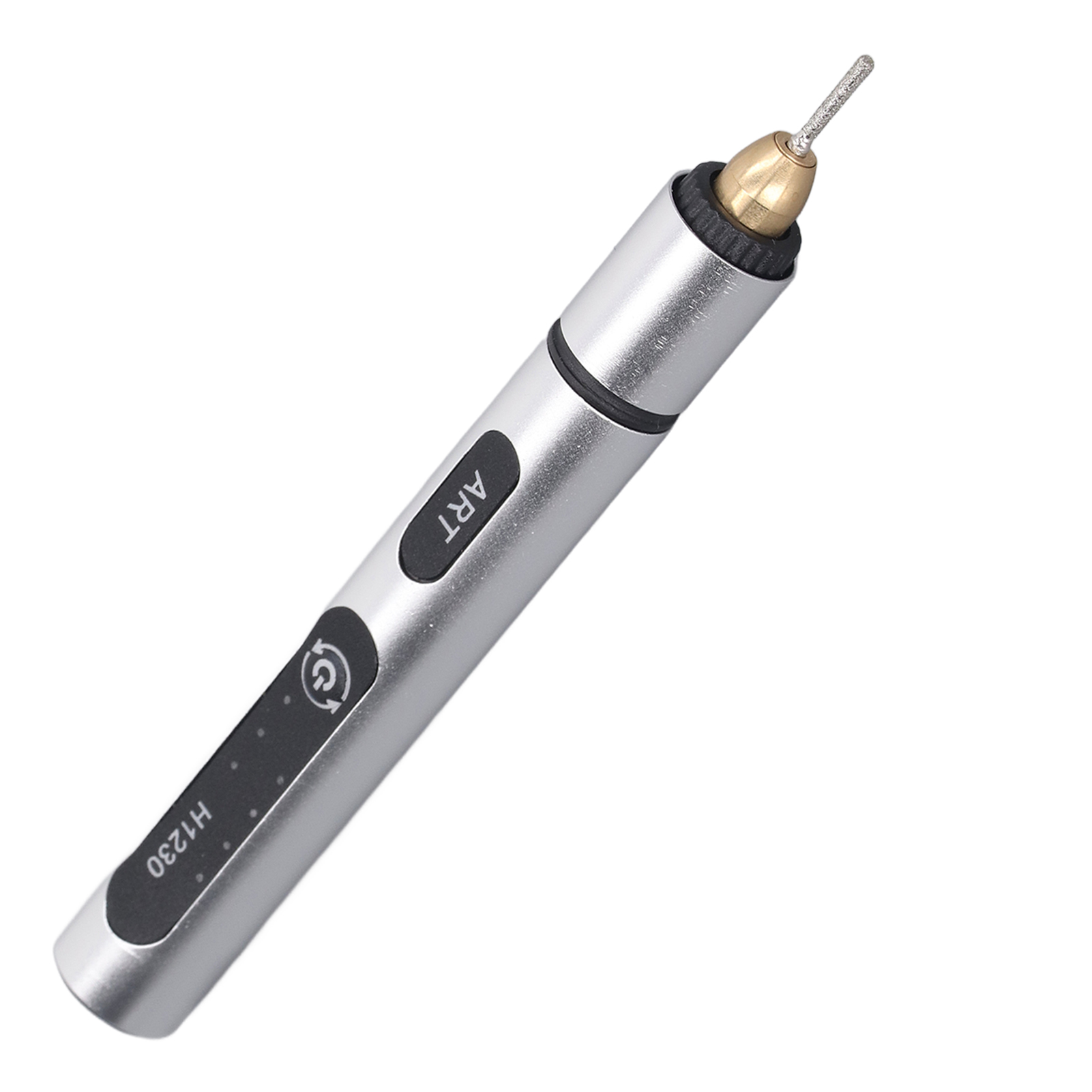 Elektrischer Gravierstift Aus Aluminiumlegierung, Mini-usb-wiederaufladbar, Tragbare Graviermaschine Mit 4 Köpfen, 5 V, Silber