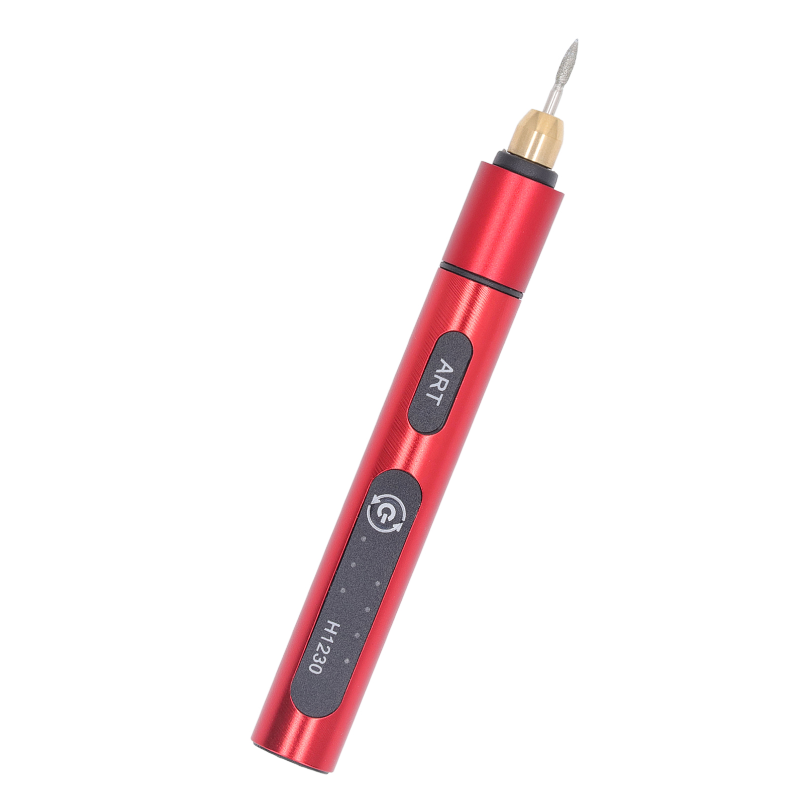 Elektrischer Gravierstift Aus Aluminiumlegierung, Mini-usb-wiederaufladbares, Tragbares Graviergerät Mit 4 Köpfen, 5 V, Rot