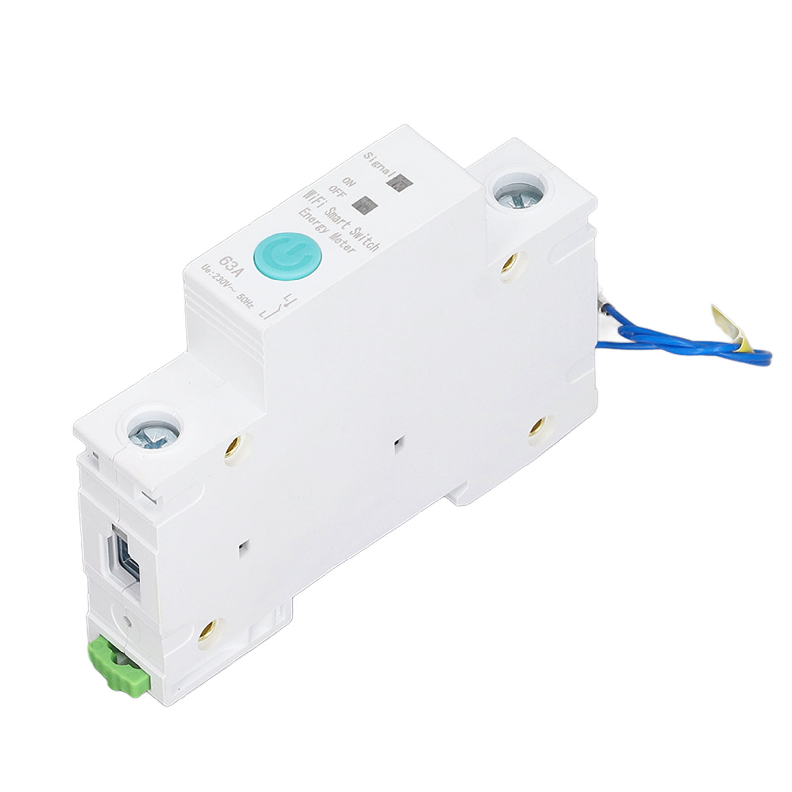 Intelligenter Wlan-leistungsschalter Mit Energiezähler Für Din-schienenmontage, Kabellos Steuerbar Per Ewelink App, 230 V Ac, 1-polig, 63 A
