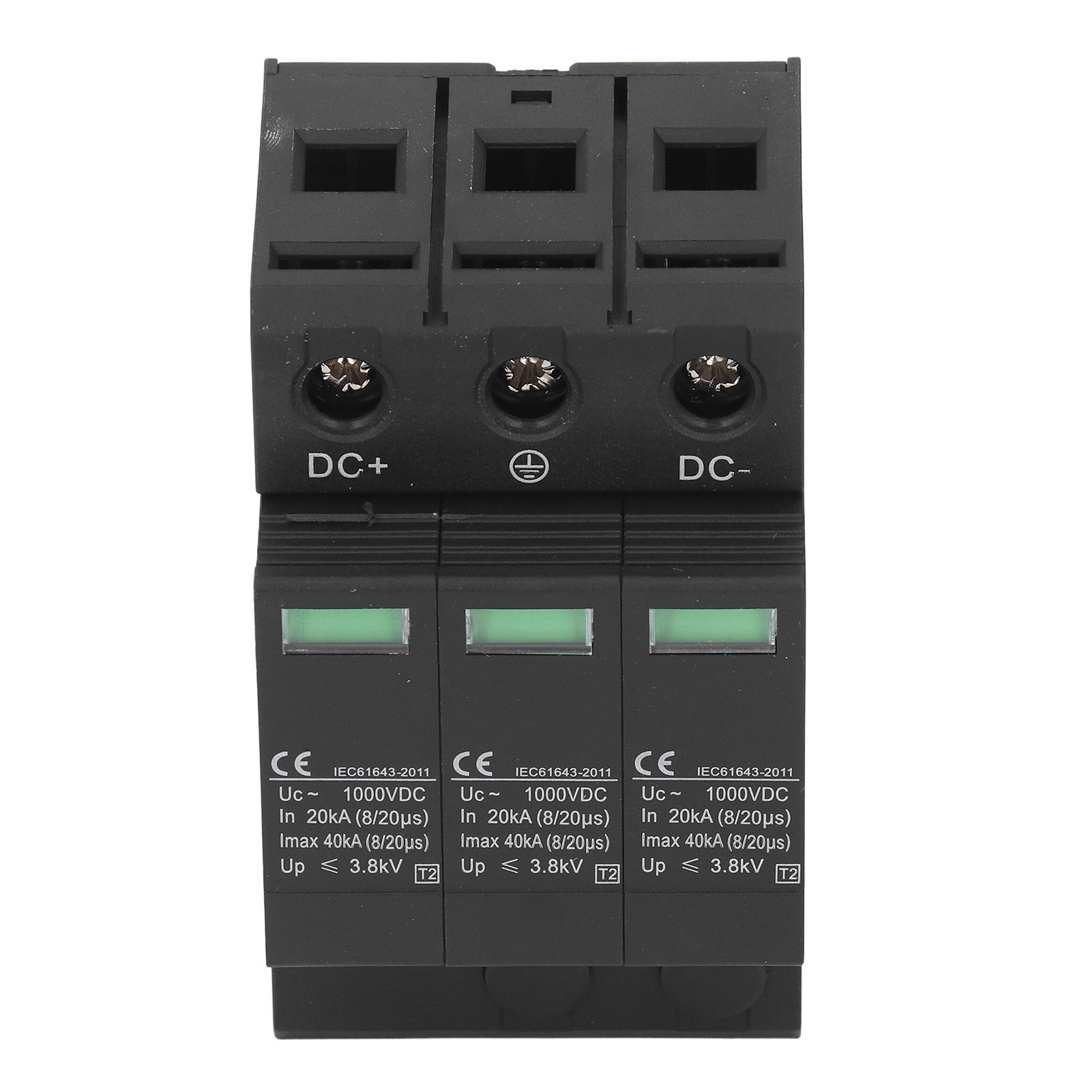 Dc-überspannungsschutzgerät 40 Kv 3-polig, Schnell Ansprechend, Flammhemmend, Modular, Für Photovoltaikanlagen, 1000 V Dc