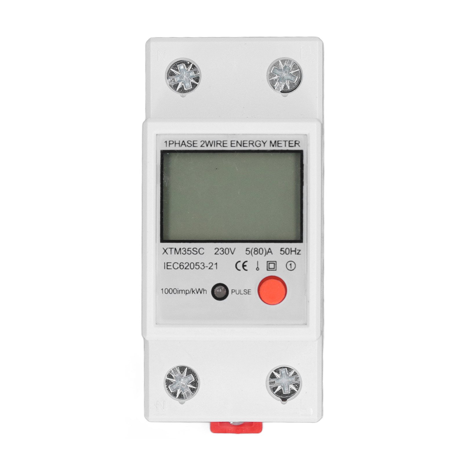 Weißer 2p-lcd-anzeige-stromzähler, Einphasen-strom- Und Spannungsmesser, Dc 230 V