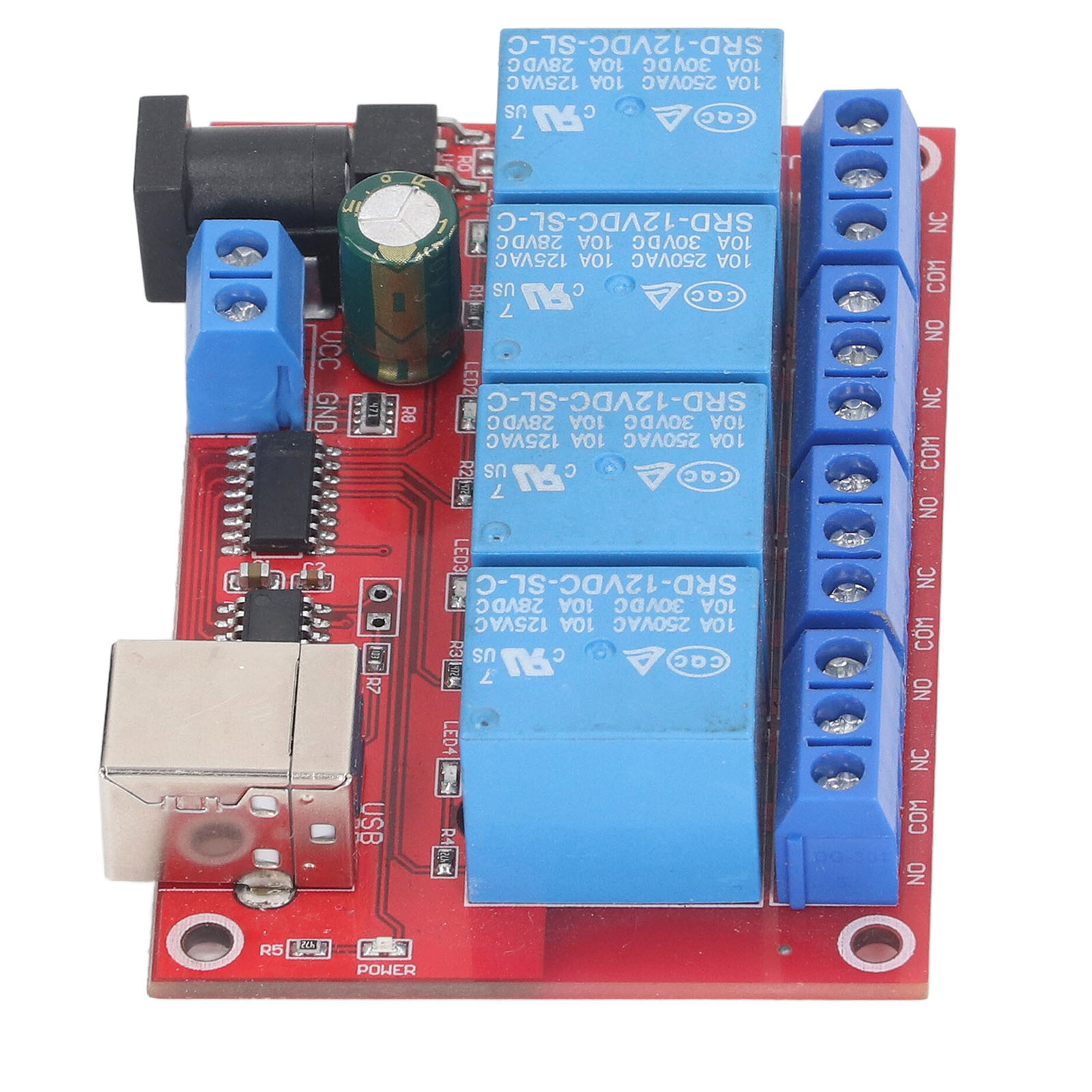4-kanal-relaismodul, Usb-anschluss, Kostenlose Dc-relaisplatine, Computersteuerung (sps), 3 Betriebsmodi, 12 V