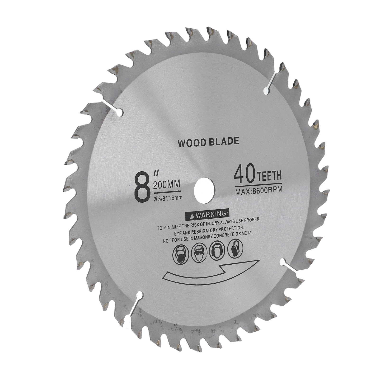 8-zoll-kreissägeblatt, 40 Zähne, Hartmetall, Für Holz- Und Metallbearbeitung
