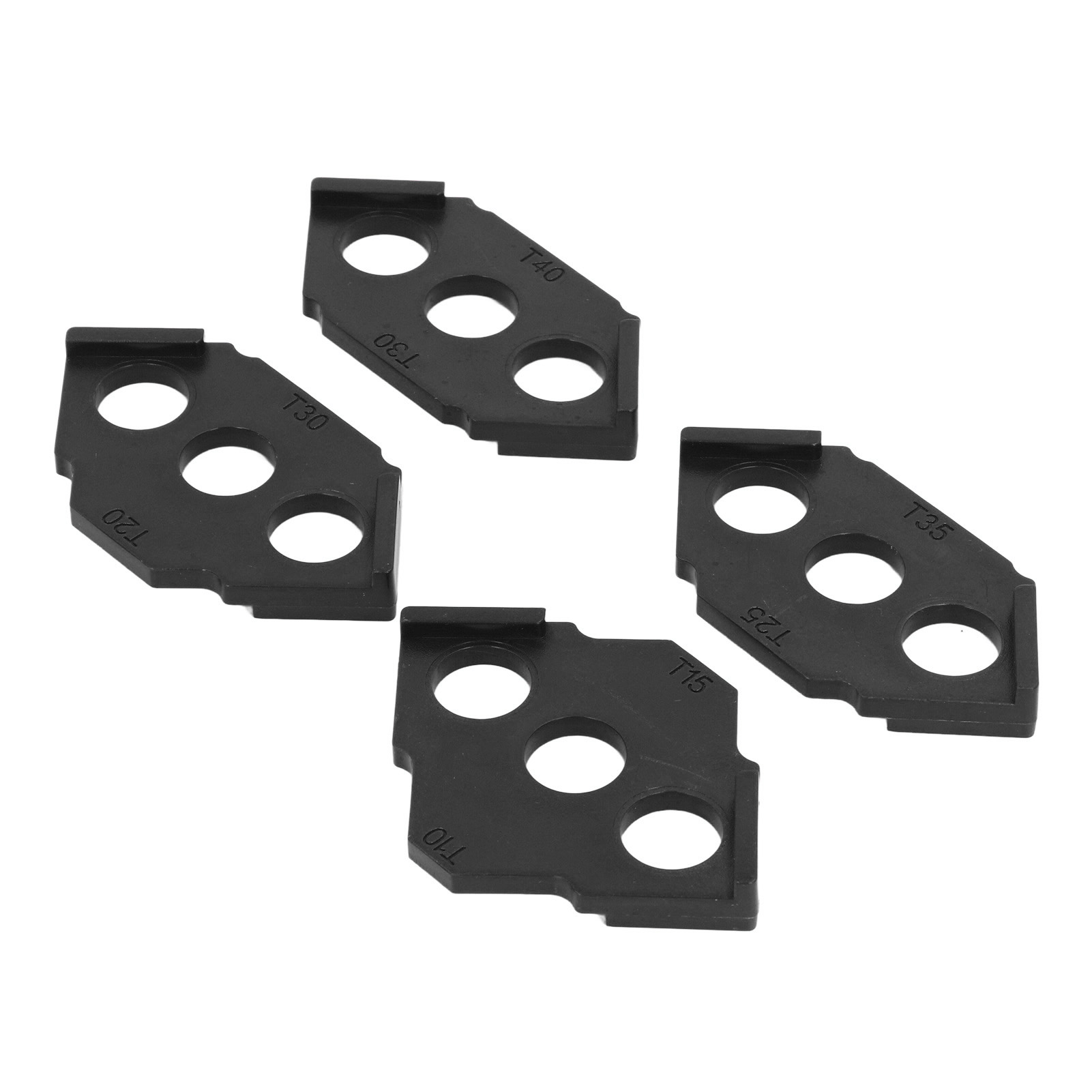 4-teiliges Set C-eckschablonen Für Holzbearbeitung, Oberfräsen-trimmer, Gerade Und Abgeschrägte Ecken, Schwarz