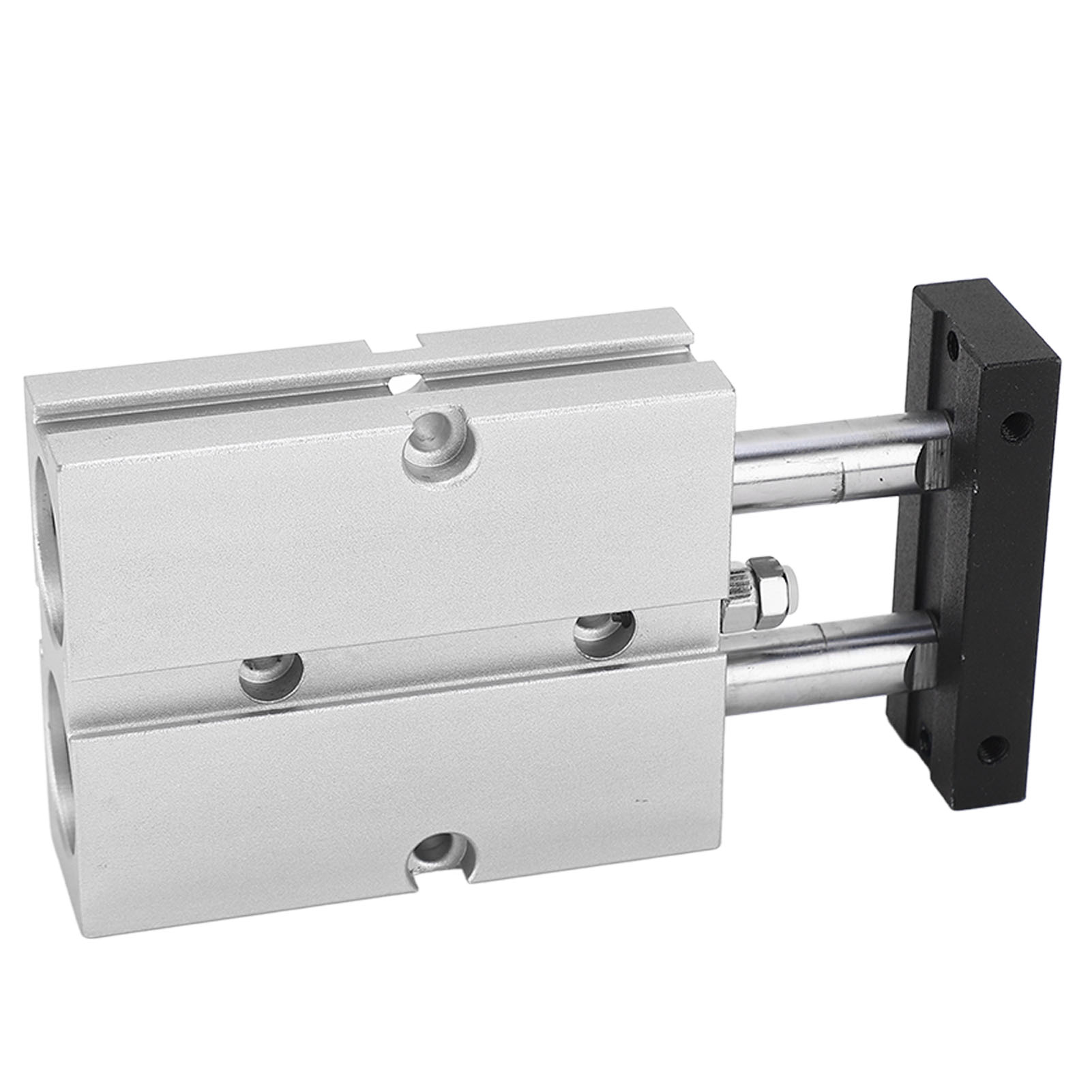 Doppelwirkender Pneumatischer Zylinder Aus Aluminiumlegierung, Doppelkolbenstange, Doppelwelle, 20 Mm Bohrung, 20 Mm Hub