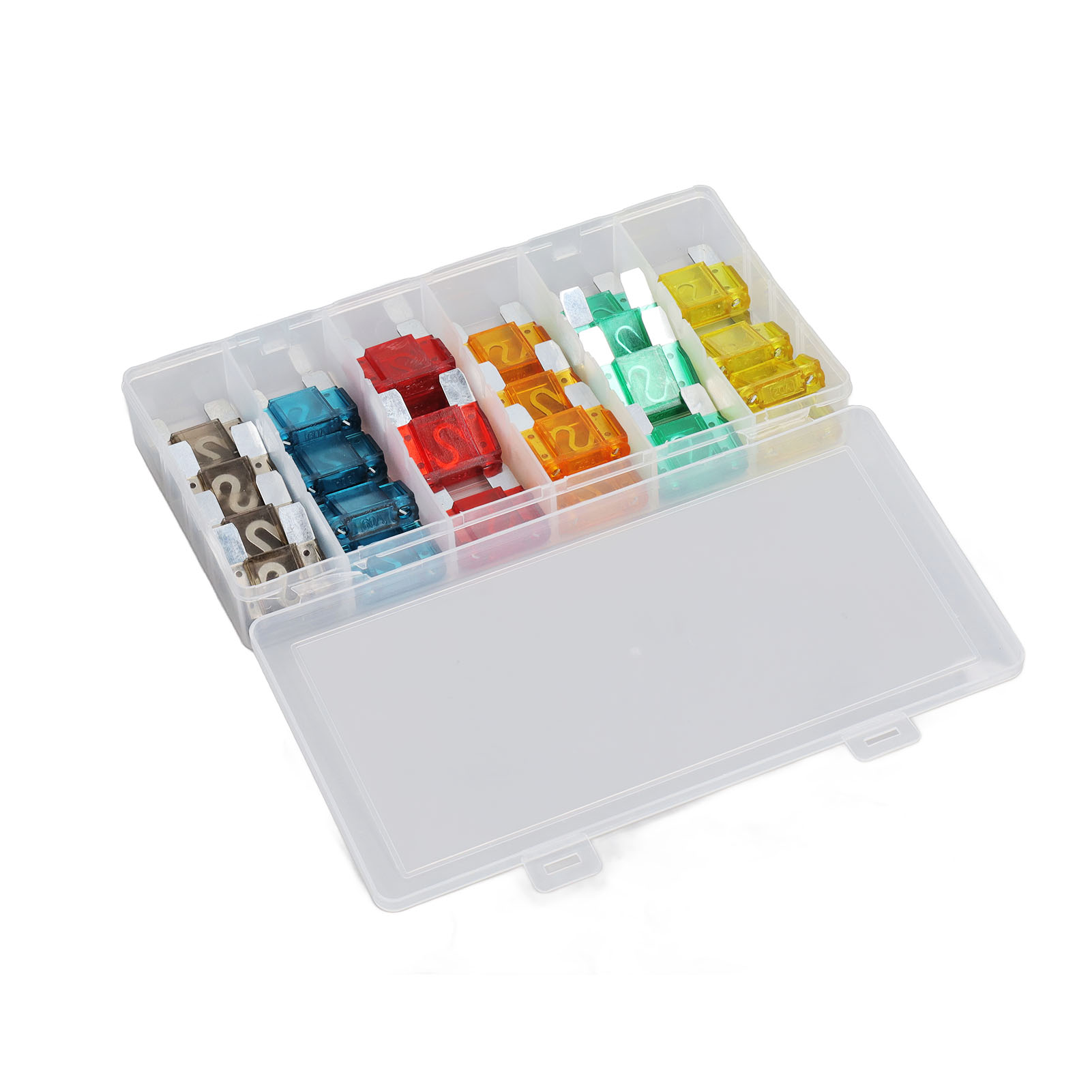 24-teiliges Kfz-flachsicherungs-sortiment Aus Zinklegierung, 20 A, 30 A, 40 A, 50 A, 60 A, 70 A