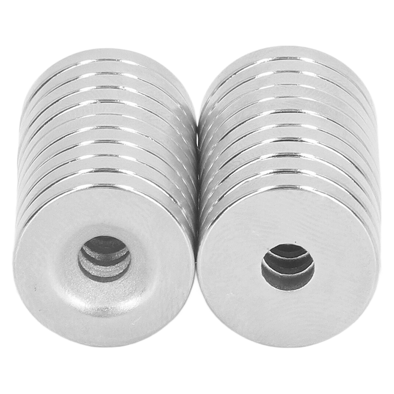 20 Stück Starke Neodym-scheibenmagnete Mit 4 Mm Senkbohrung, Seltenerdmetalle, Für Werkzeugraum, Wissenschaft, Basteln Und Büro