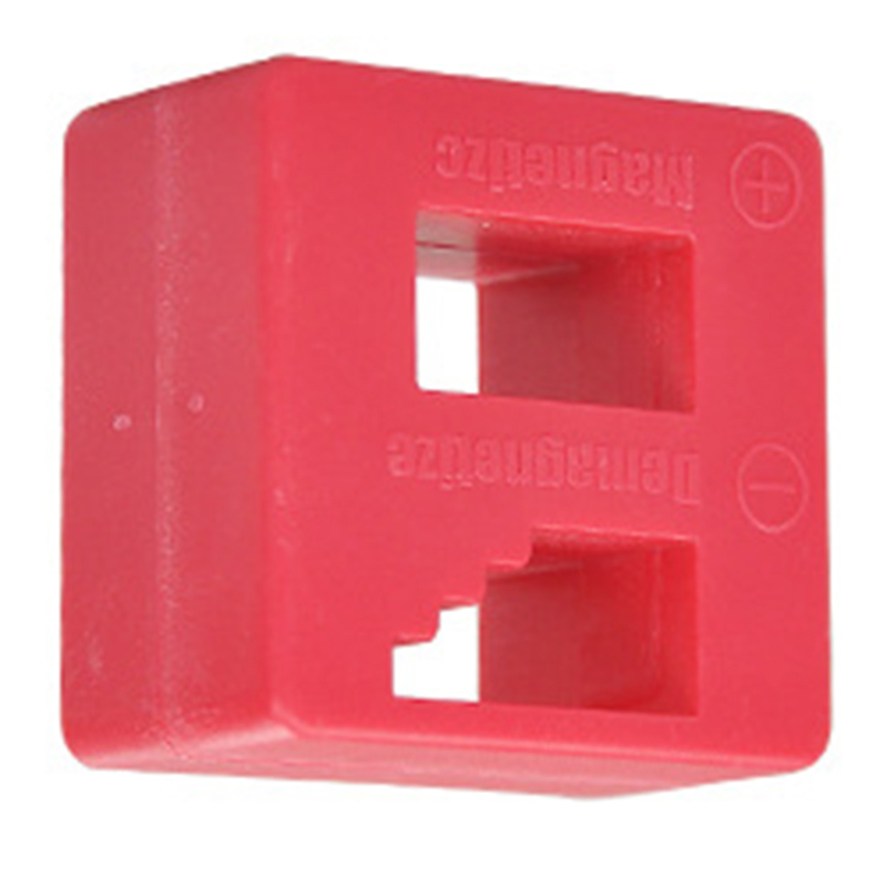Magnetisierer/entmagnetisierer Block 2 In 1 Magnetwerkzeug Für Schraubendreherbits Und Metallteile Zubehör Rot
