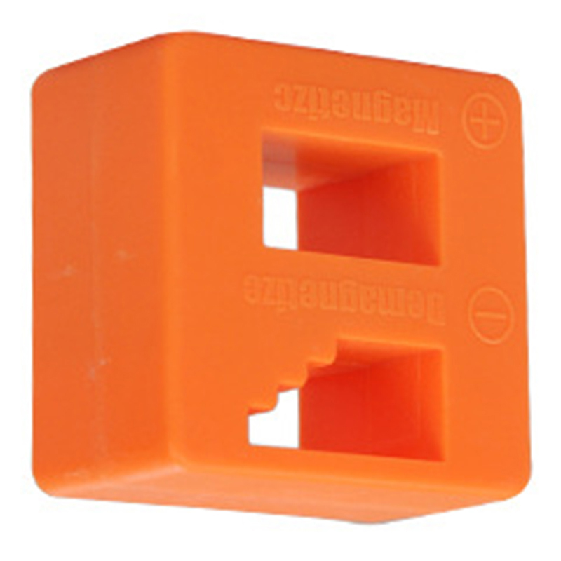 Magnetisierer/entmagnetisierer Block 2 In 1 Magnetwerkzeug Für Schraubendreherbits Und Metallteile Zubehör Orange
