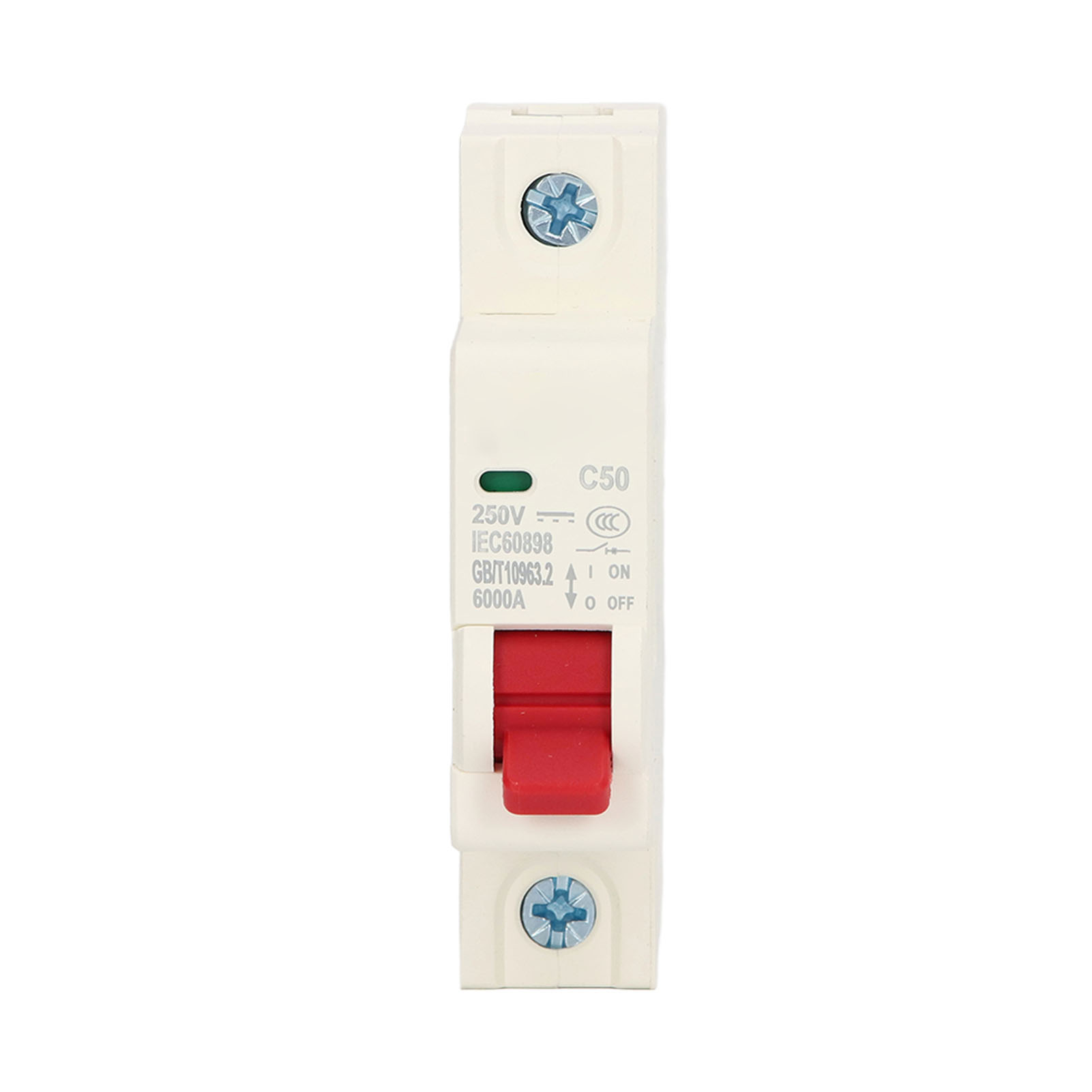 Dc-miniatur-leistungsschalter 1p Solar-pv-system-trennschalter 50a Din-schienenmontage Dc250v 6000a Segmentierte Kapazität Dz47 63z C50