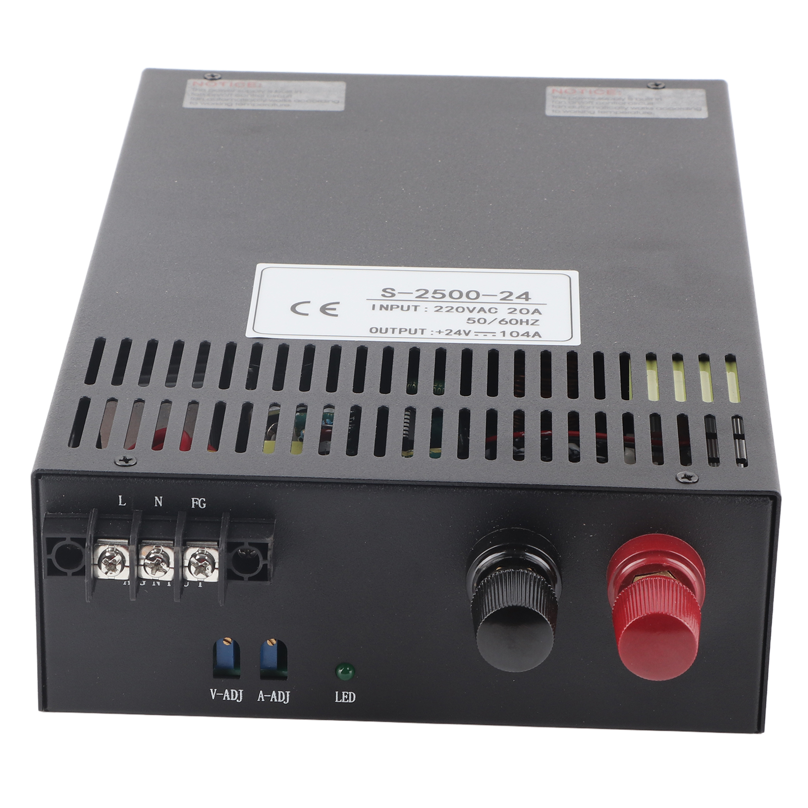 Einstellbares Schaltnetzteil, Stoßfest, Gute Isolierung, Gleichstromversorgung Für Led-automatisierung, 220 V, 2500 W, 24 V