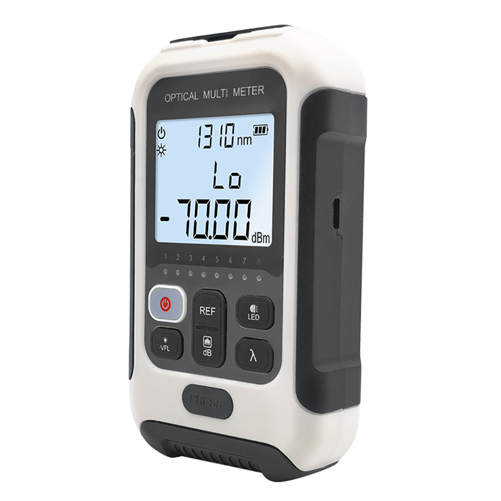 Optisches Handmultimeter, Hochpräzises Wiederaufladbares Optisches Leistungsmessgerät, Glasfasertester -50 Bis +26 Dbm, Tm570al V15 15 Mw (ausgangsleistung 15 Mw)