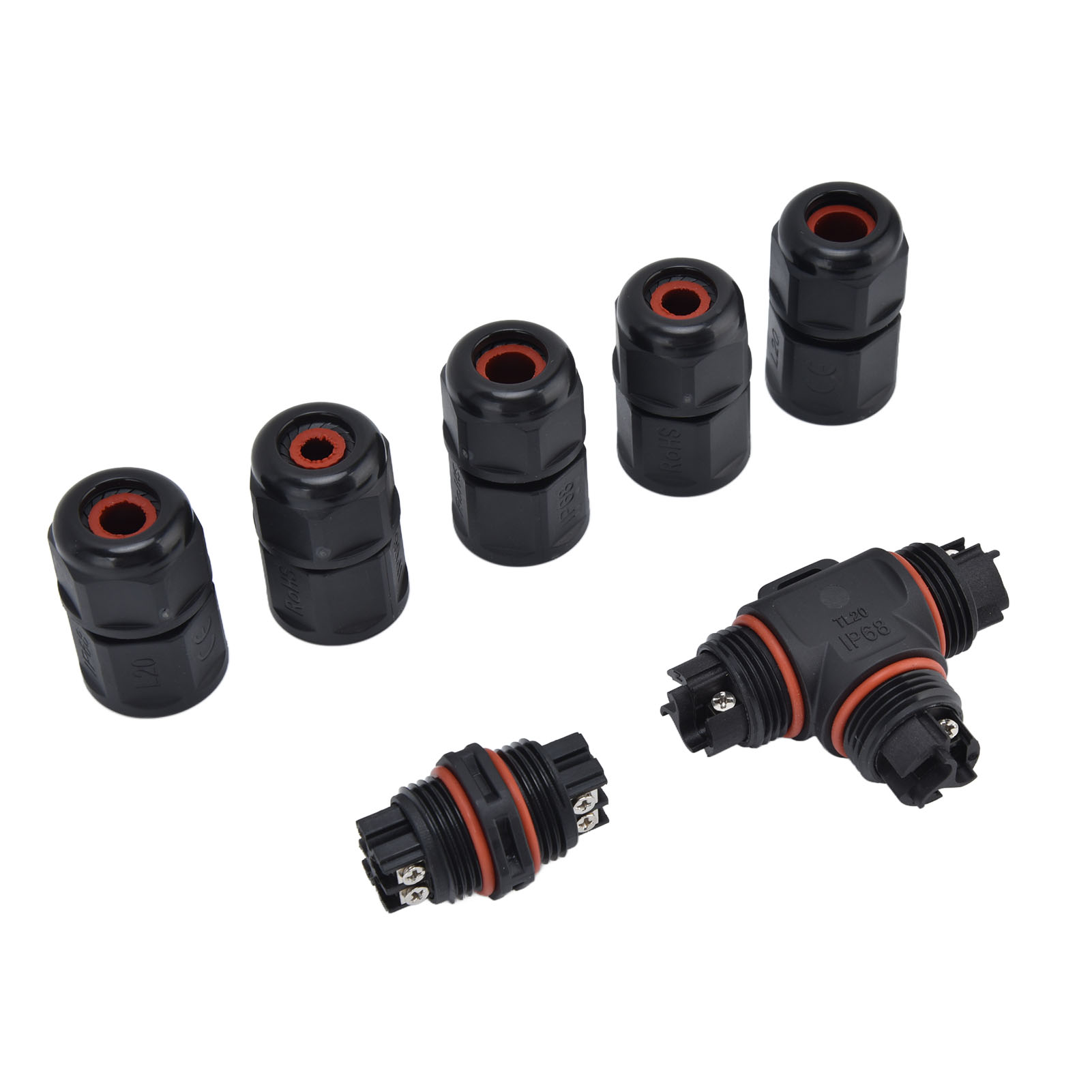 Ip68 Wasserdichter Kabelverbinder, 3-polige Anschlussdose Für Außenbeleuchtung, 250 V, 16 A