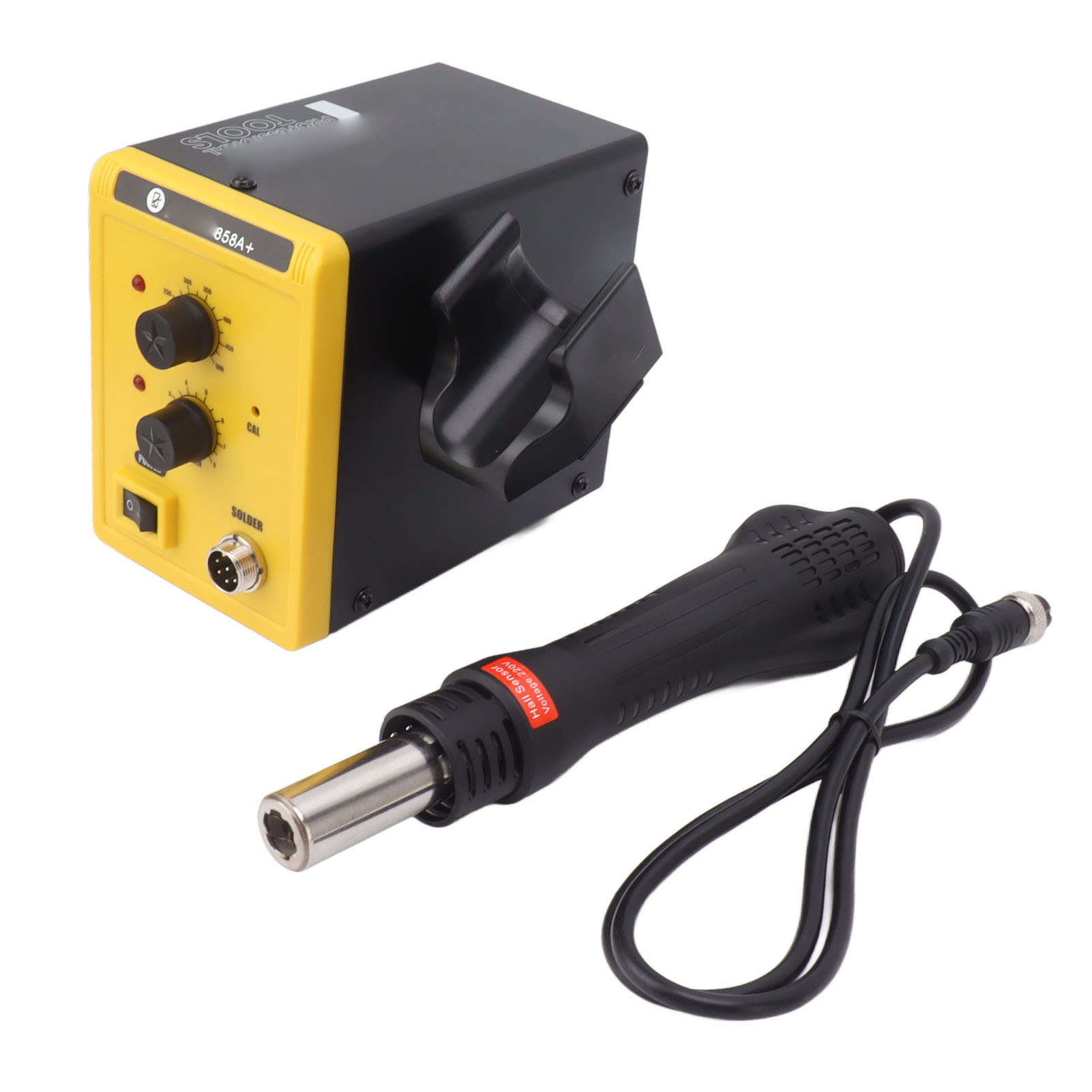 Lötstation Mit Druckluftpistole, Led-anzeige, Einstellbarer Luftstrom Und Temperatur, Eu-stecker 220 V
