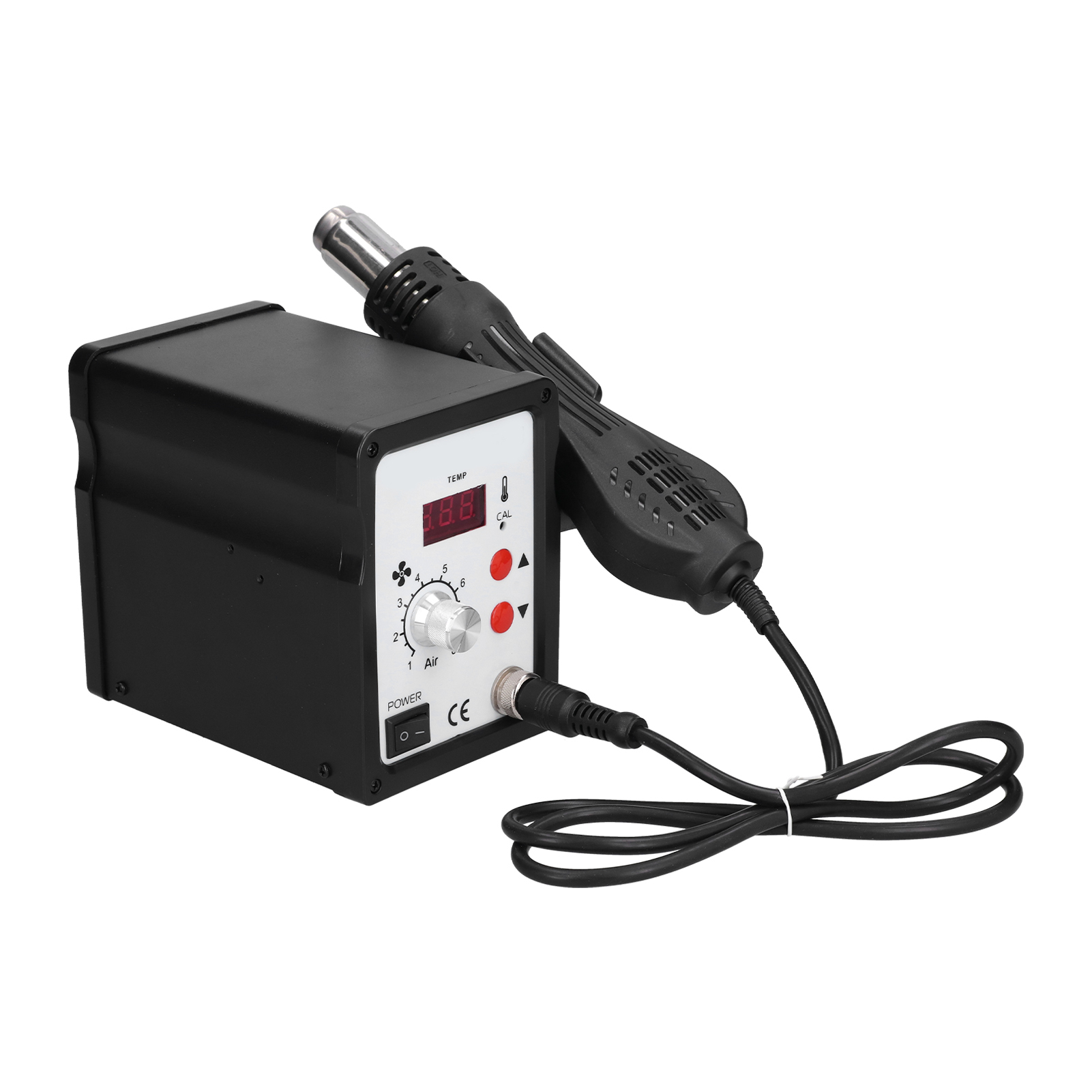 Heißluftpistole Mit Digitaler Anzeige, Einstellbarem Entlöt- Und Reparaturgerät, 700 W, 858deu-stecker, 250 V
