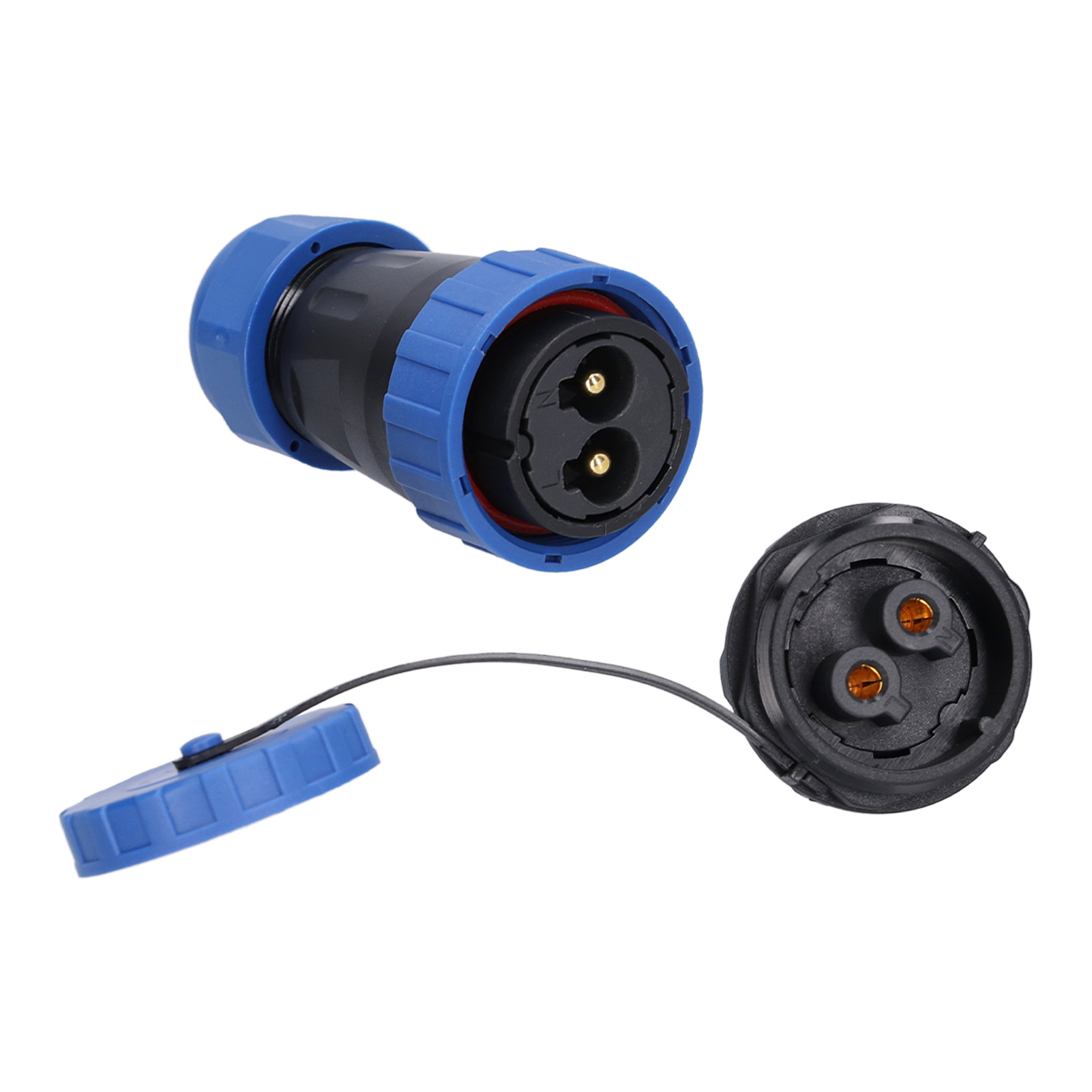 Wasserdichter Stecker Mit Rückmutter, Luftfahrt-stromanschluss, Industrieadapter 250 V 45 A Lp282-polig
