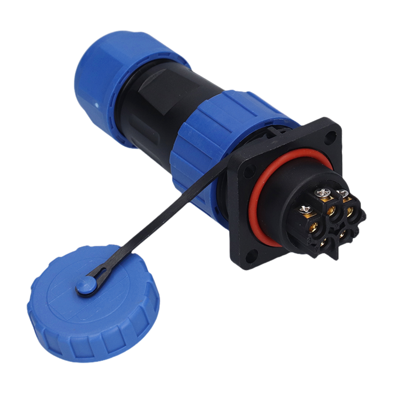 Ip68 Wasserdichter Stecker/buchse Mit Vierkant-schraubverbindung, Crimpanschluss Für Luftfahrt Und Industrie, 250 V, 5-polig