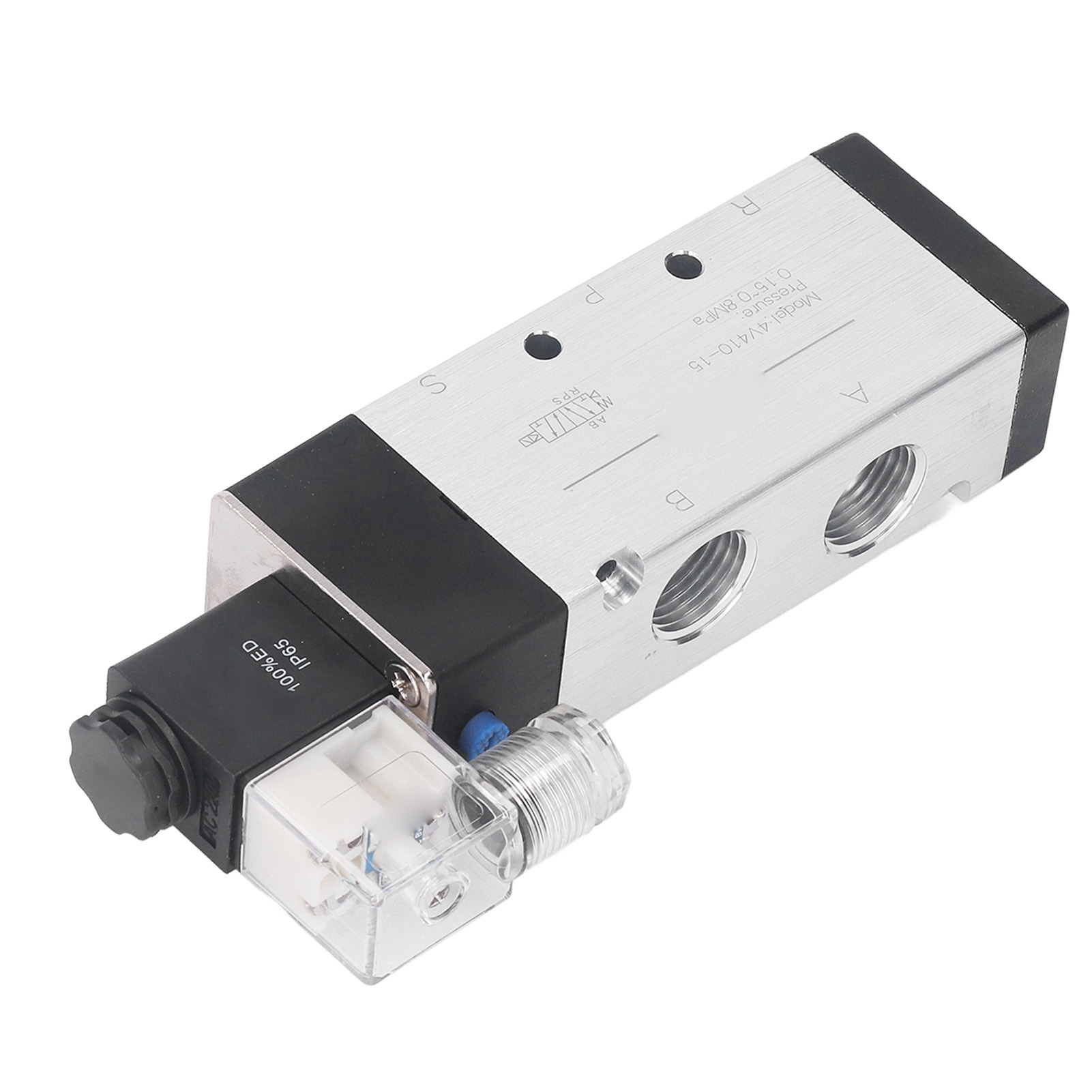 Pneumatisches Magnetventil, 2 Positionen, 5-wege, Schutzart Ip65, Hochpräzise, Pilotkopf, 0,15–0,8 Mpa, 220 V Ac