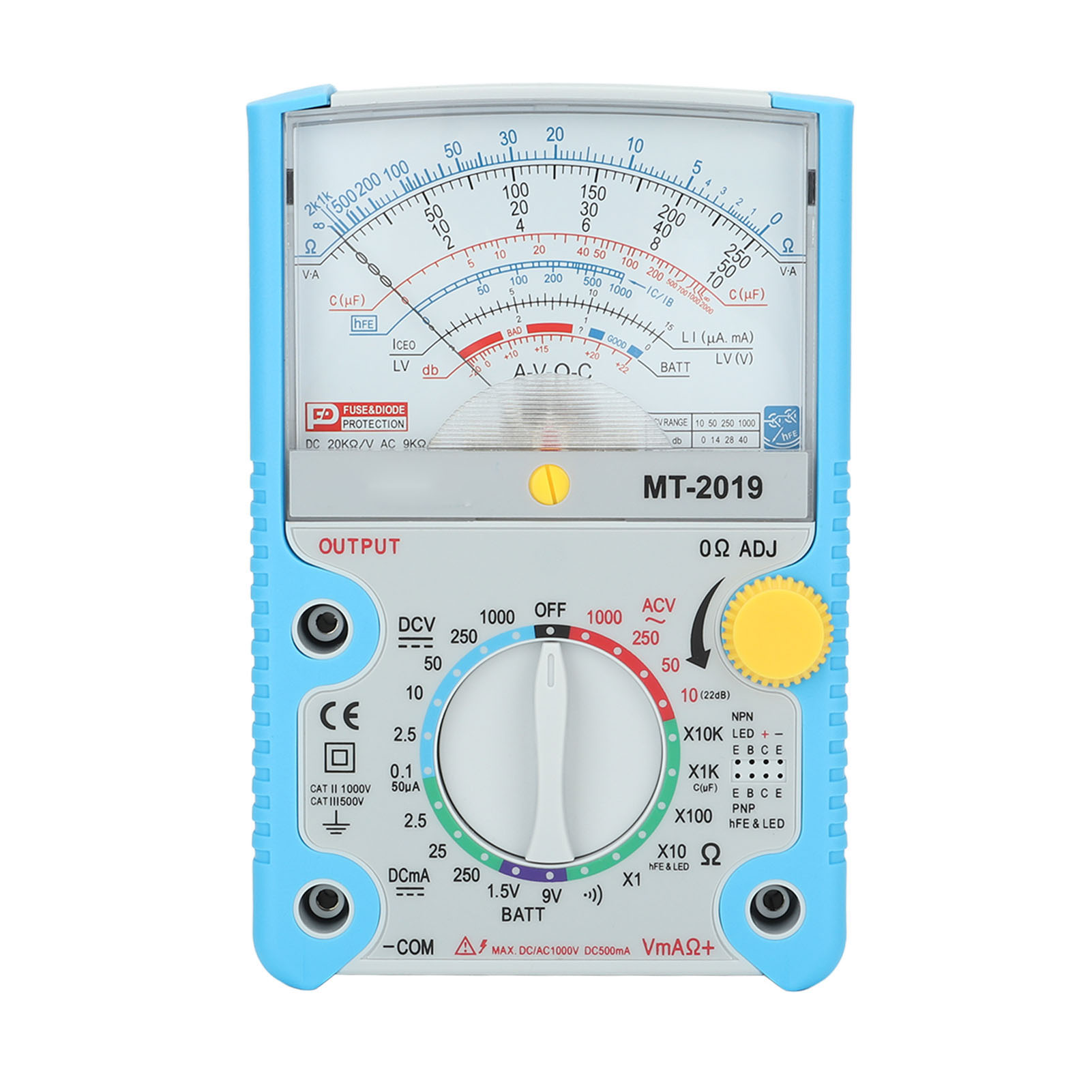Zeigermultimeter Mit Überlastschutz, Abs-gehäuse, Hochpräzises Universalmessgerät Für Batterietests
