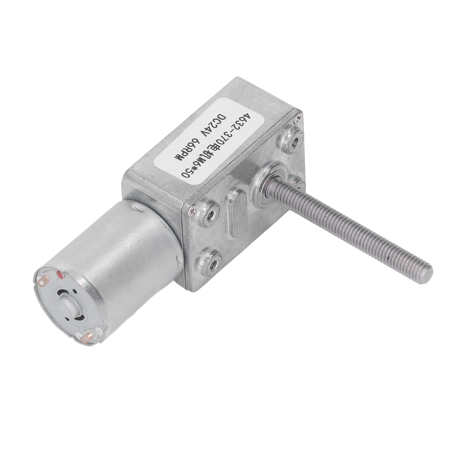 Schneckengetriebemotor, Selbsthemmend, Hohe Genauigkeit, Drehzahlreduzierung, Dc 24 V, M6x50 Mm, 66 U/min Leerlaufdrehzahl