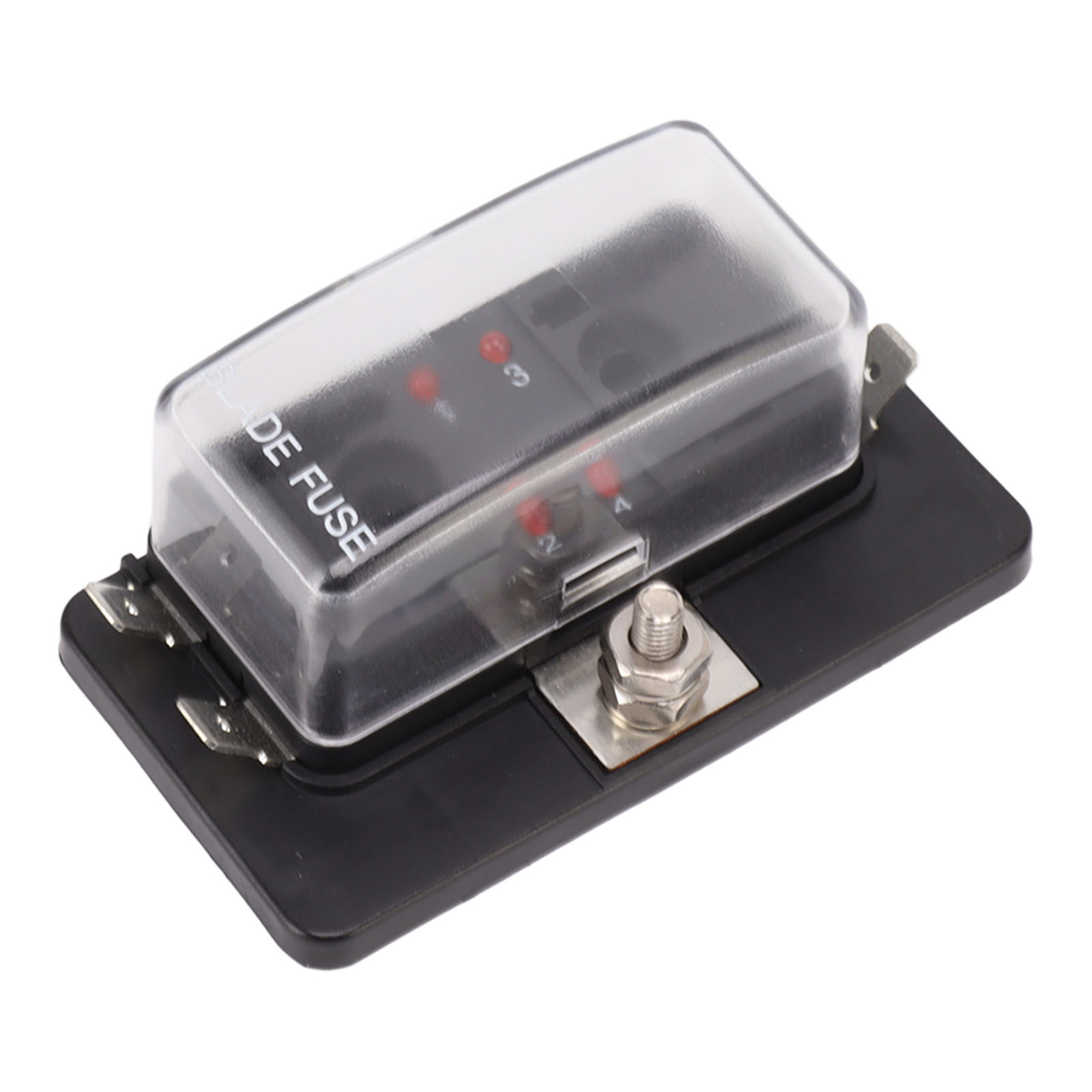 Dc32v Kfz-sicherungskasten Atc Ato Wasserdichter Flachsicherungsblock Mit Led-anzeige Für Fahrzeuge Und Schiffe, 4-fach