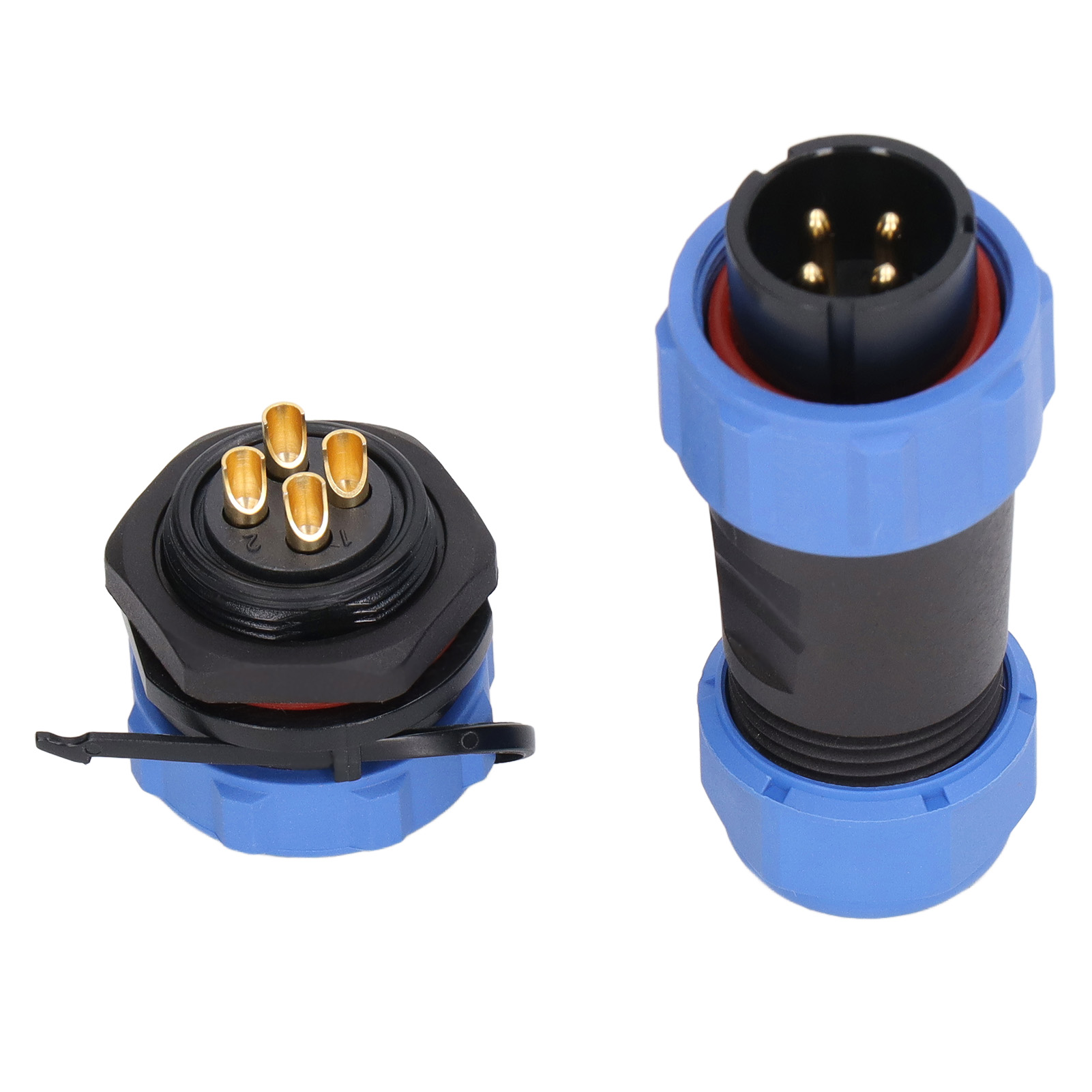 Wasserdichter Steckverbinder, Luftfahrtstecker, Buchse, Abs, 4-polig, 4-lochig, Für Stromversorgung