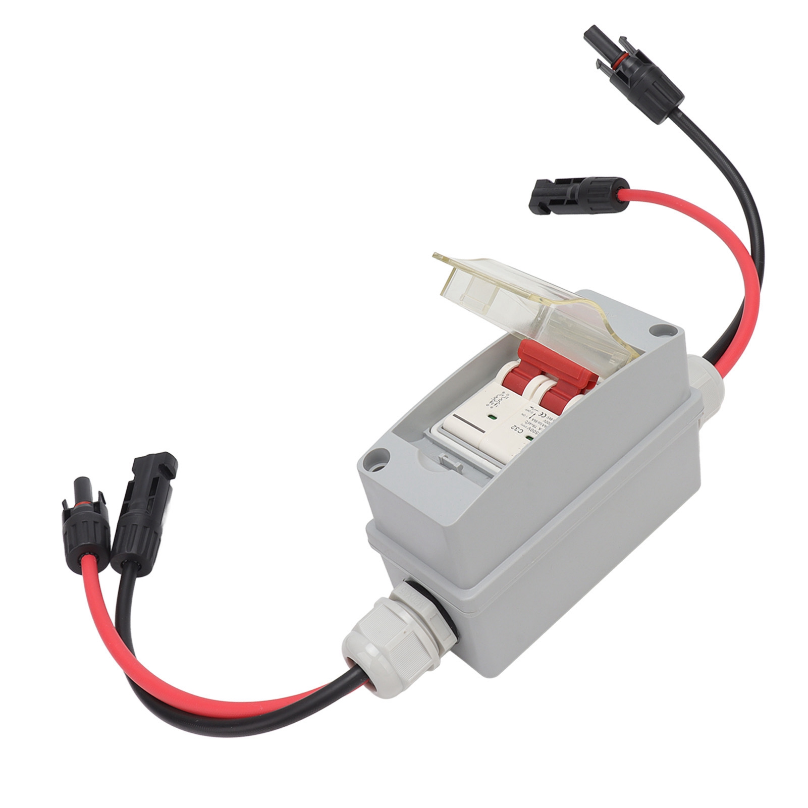 Leitungsschutzschalter Mcb 2p Dc 500v 32a Trennschalter Mit Wasserdichtem Verteilerkasten (ip65) Inklusive Kabel Und Pv-anschluss