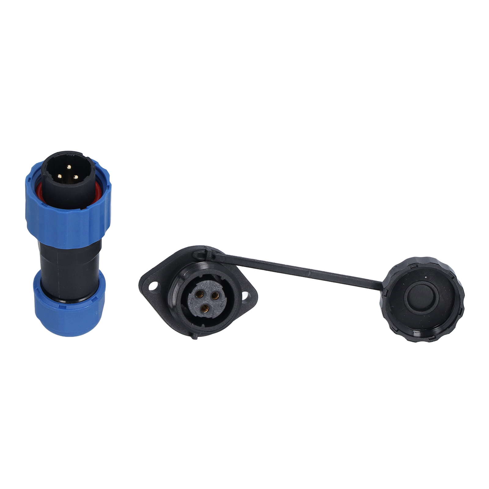 Sp16 Flansch-wasserdichter Luftfahrtstecker Ip68 Stecker Und Buchse Stoßverbinder Flansch-wasserdichter Stecker 3-adrig (380v 10a)