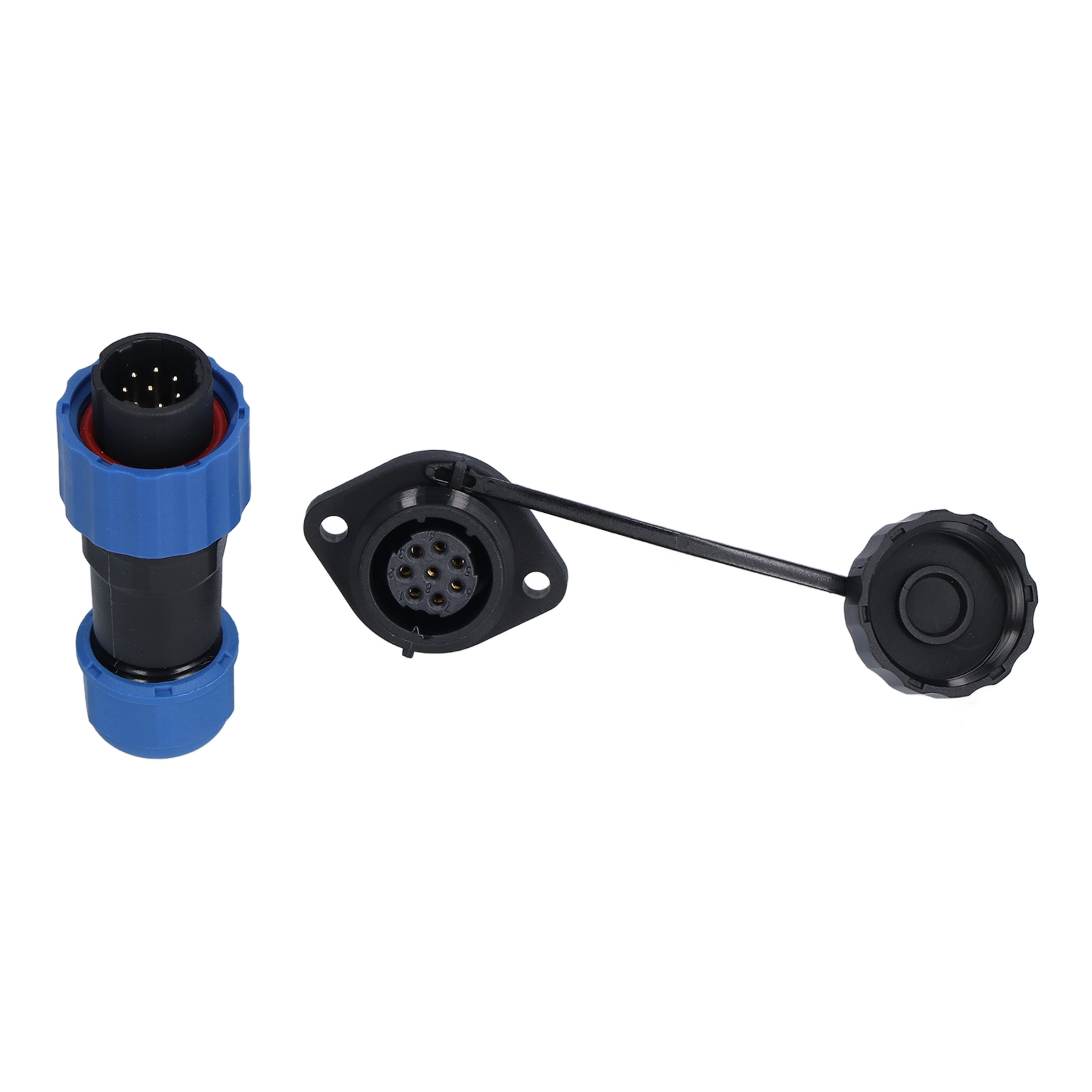 Sp16 Flansch-wasserdichter Luftfahrtstecker Ip68 Stecker Und Buchse Stoßverbinder Flansch-wasserdichter Stecker 8-adrig (250 V 5 A)