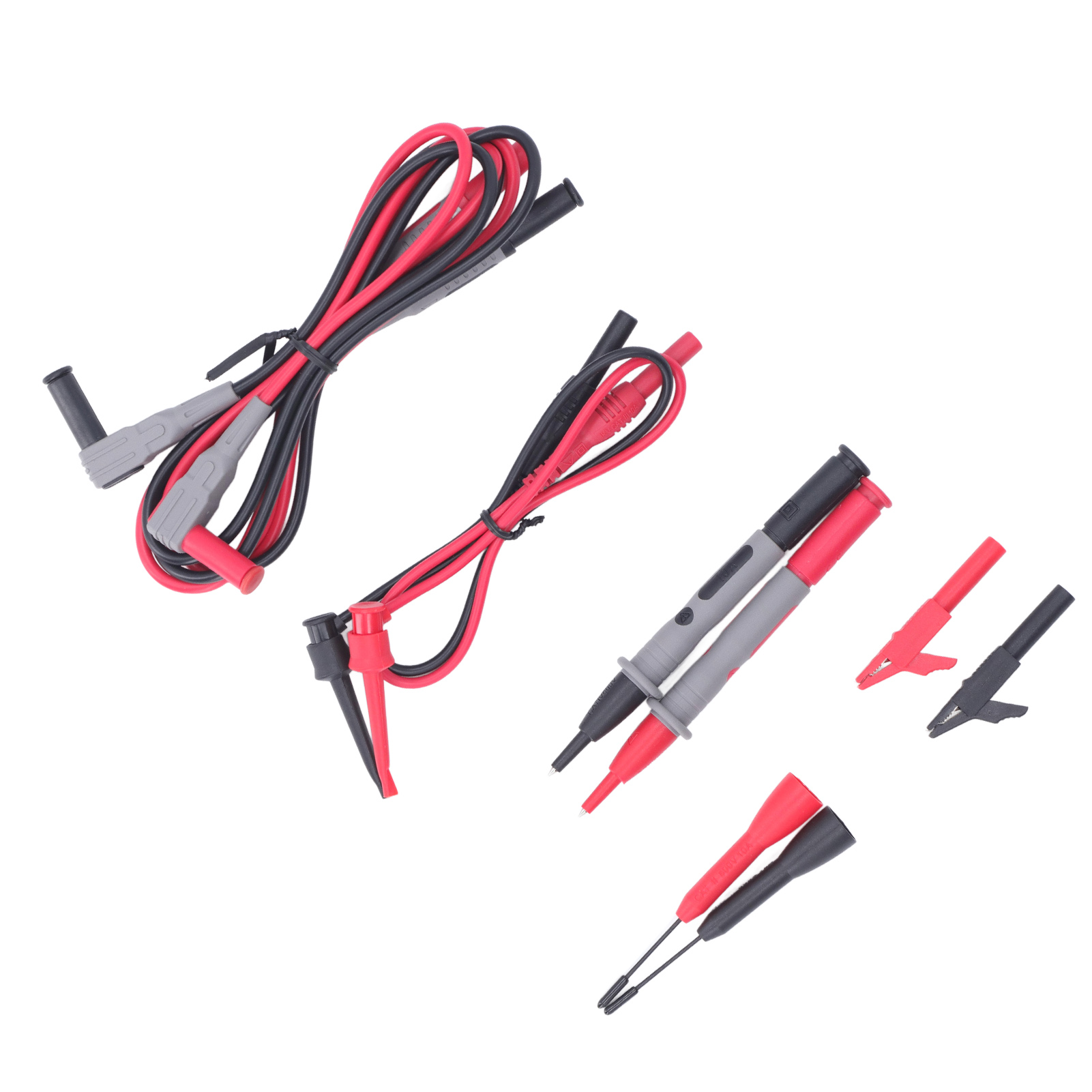 10 Stück Multimeter-prüfkabel Mit Krokodilklemmen, Nadelspitzen Und Prüfhaken, 1000 V, 10 A