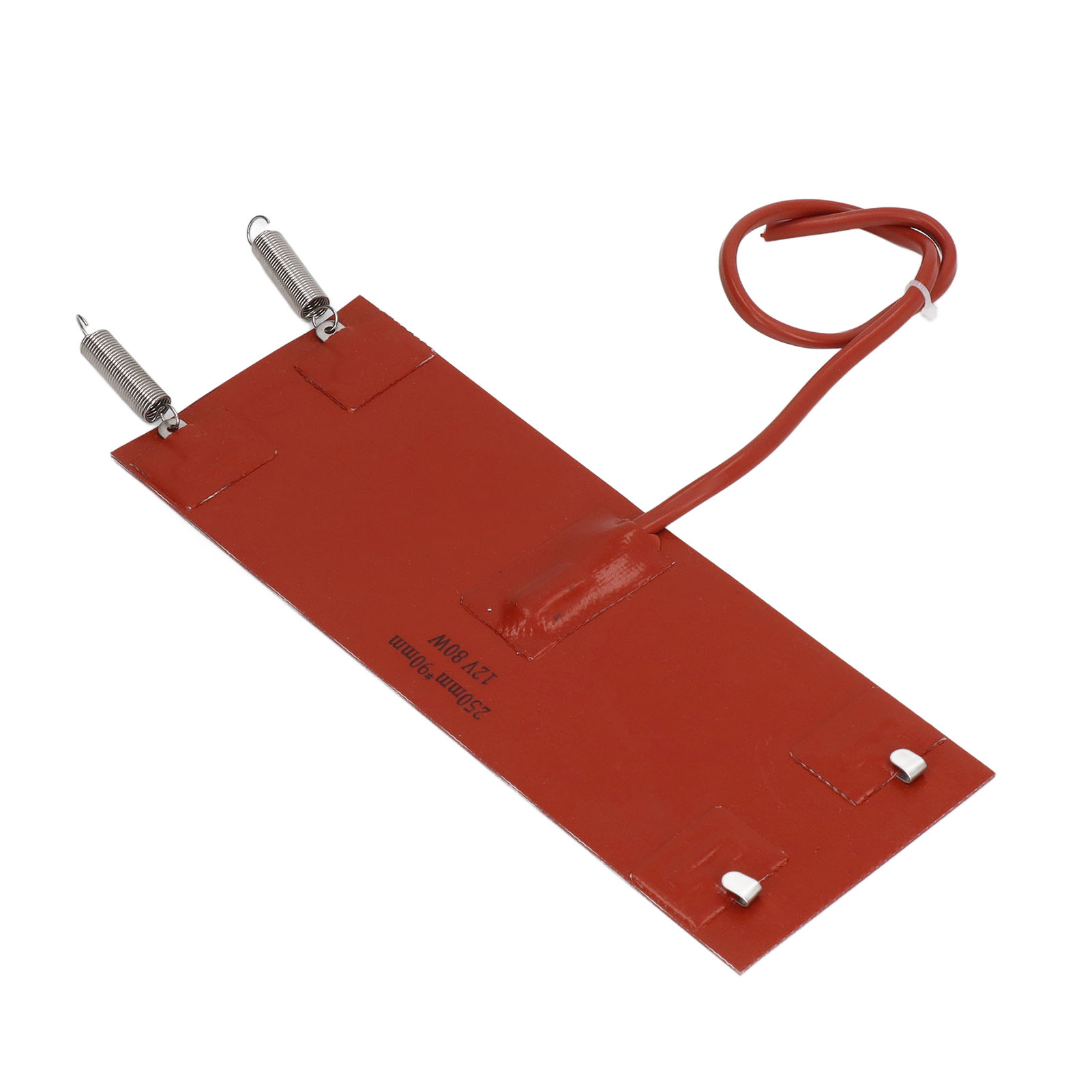 Effiziente, Wasserdichte Silikon-heizmatte Mit Isolierung Für Fahrzeuge, Maschinen Und Geräte, 80 W, 250 Mm X 90 Mm, 12 V Dc